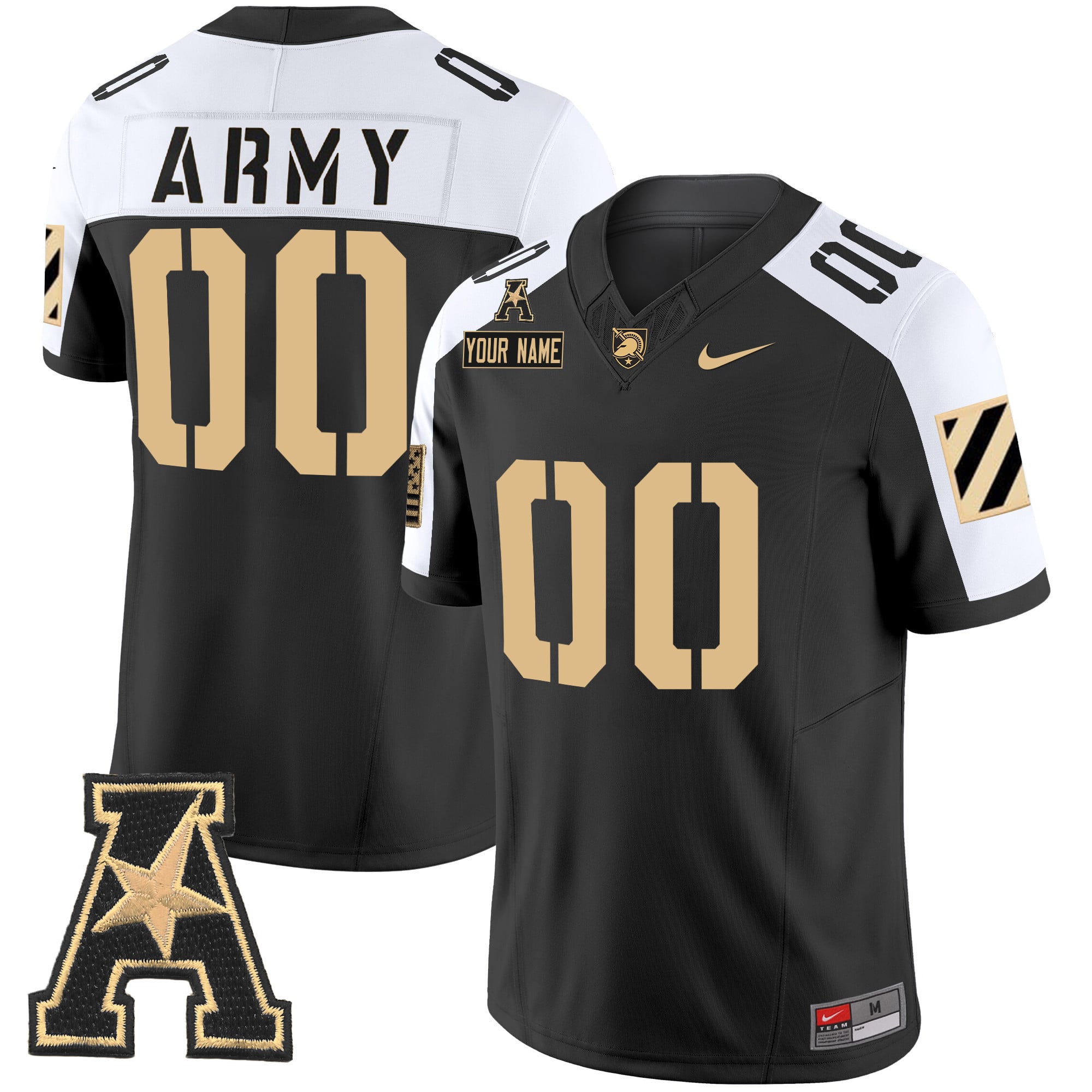 Alternative view of nike Army Knights Gold Jersey - Nike Army Black Knights #00 Gold