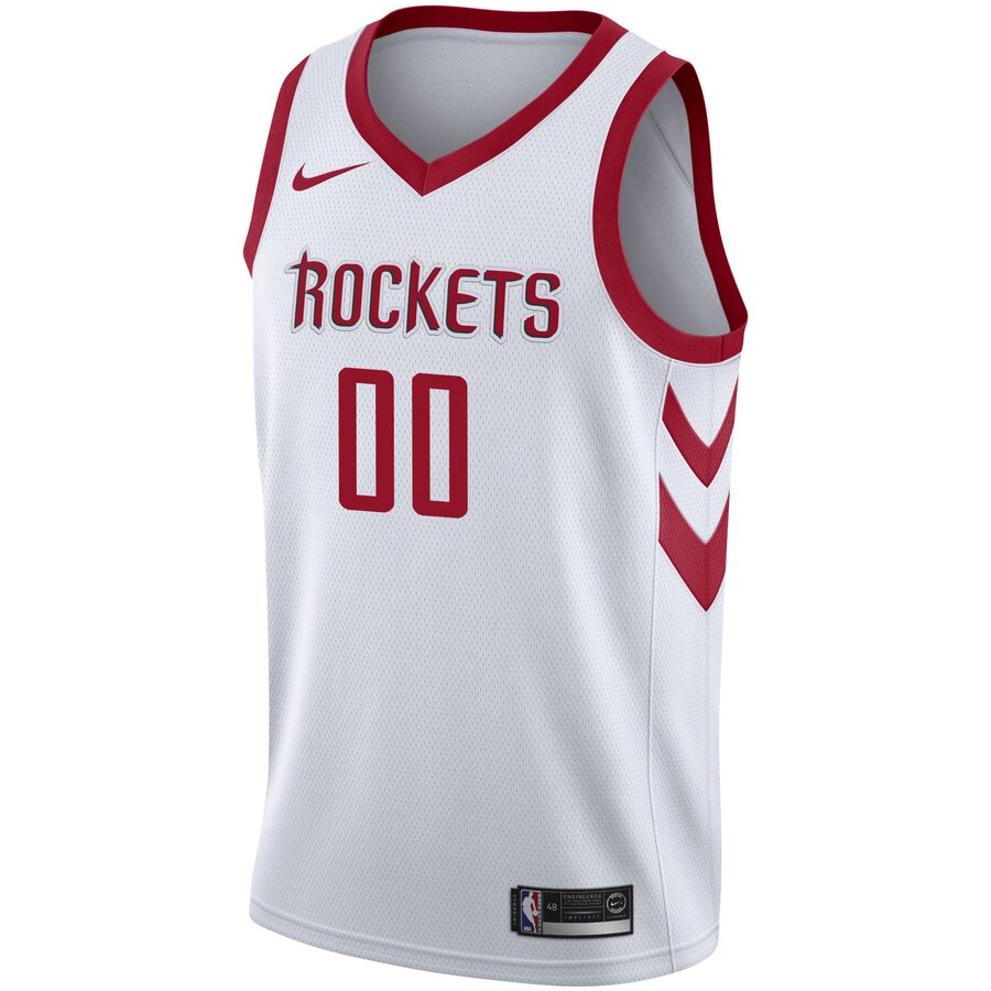 Alternative view of nike association Rockets White Custom Jersey - Nike Rockets White 2