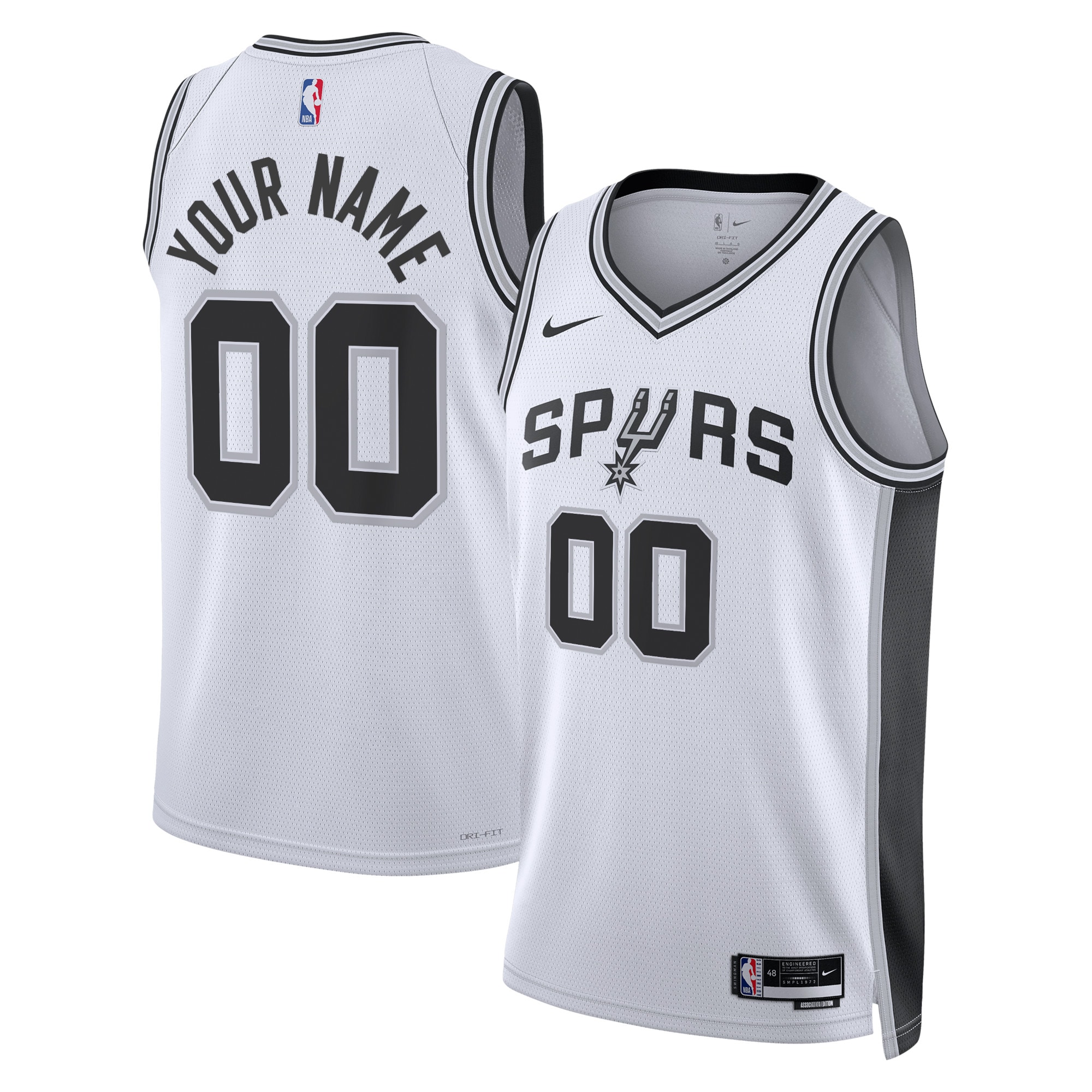 nike association Spurs White Custom Jersey - Nike Spurs White Jersey