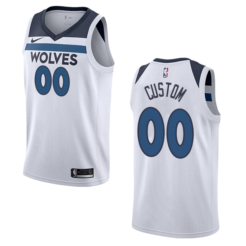 nike association Timberwolves White Custom Jersey - Nike Timberwolves