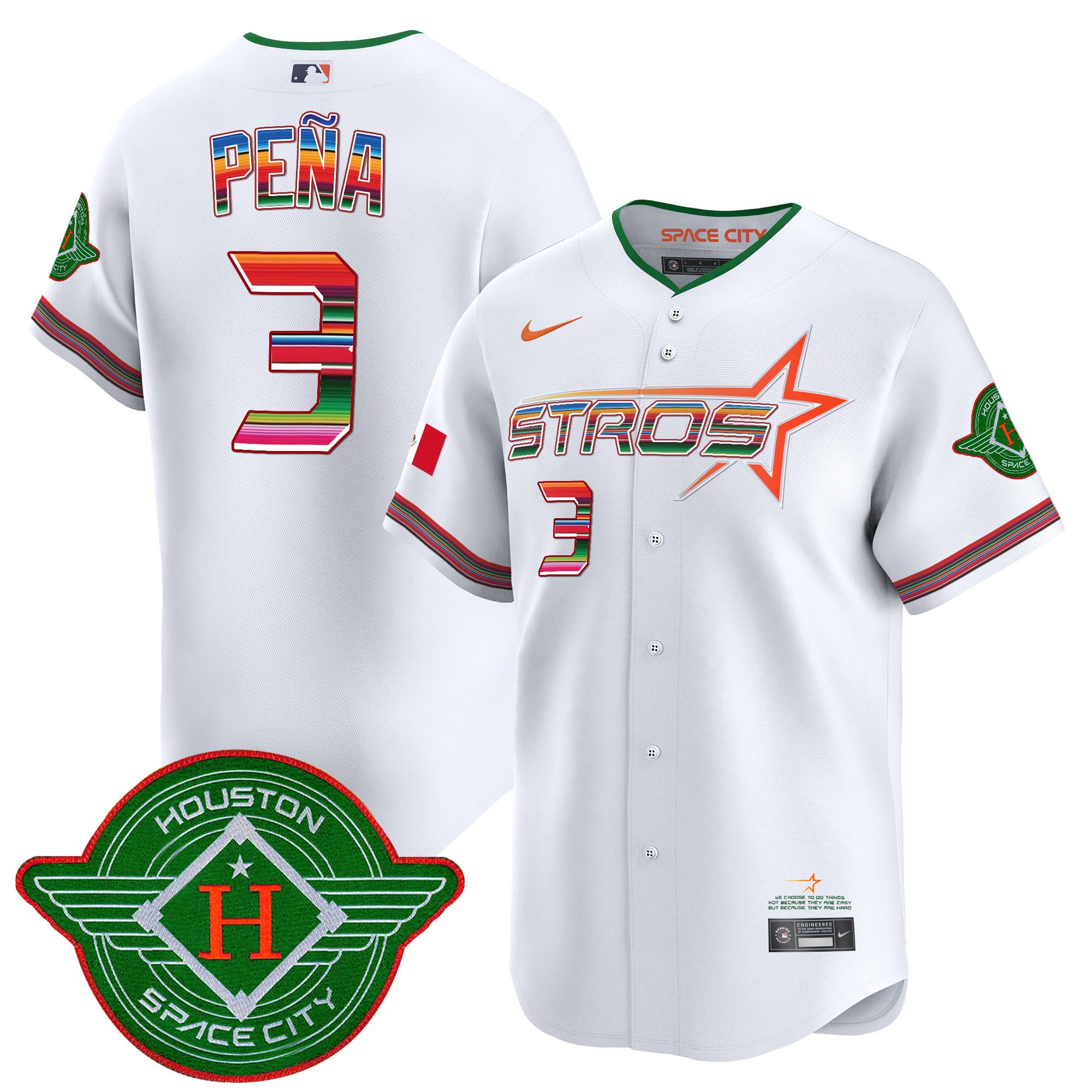 Alternative view of nike Astros Altuve Space City Jersey - Nike Astros Altuve ‘Space City’