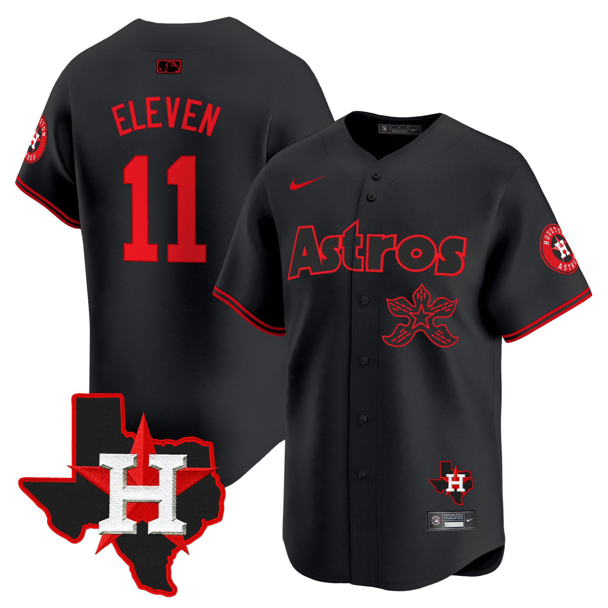 Nike Astros Black Jersey - Nike Astros Black City Connect Jersey - Red