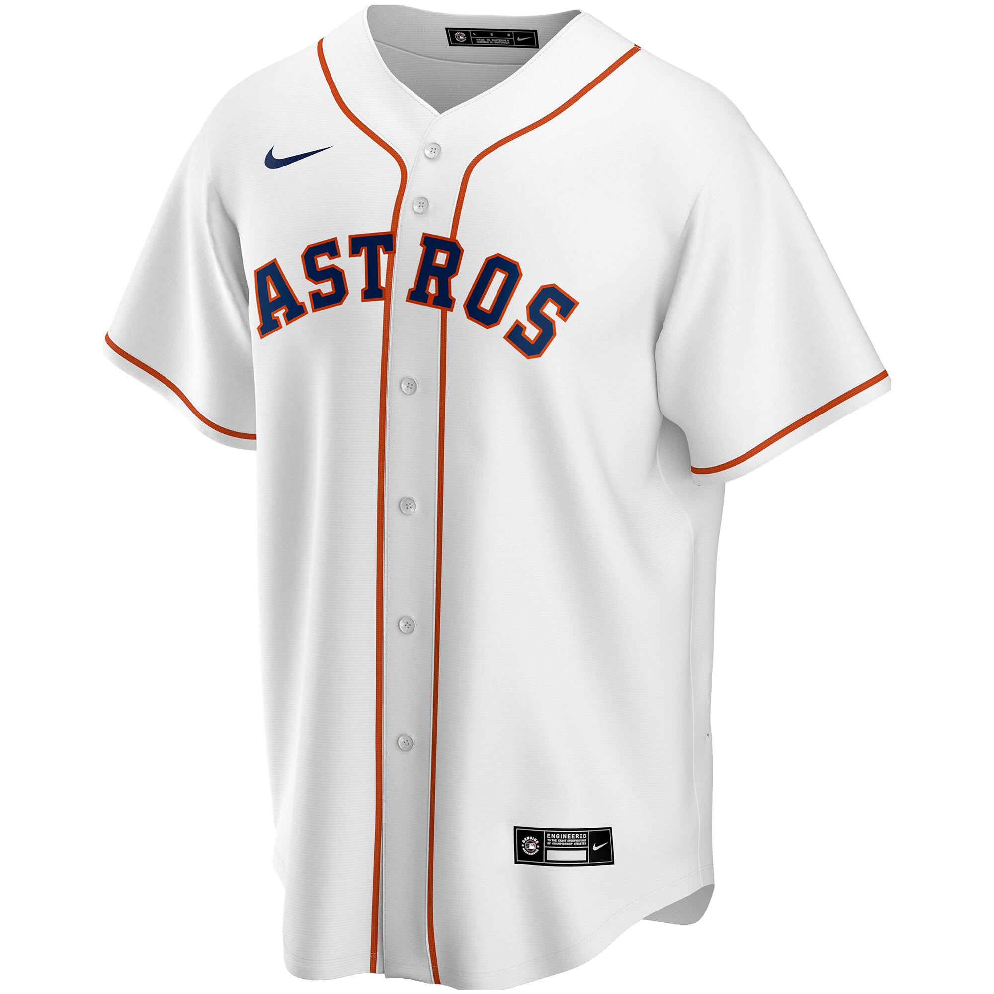 Alternative view of Nike Astros Custom White Jersey - Personalized MLB Style
