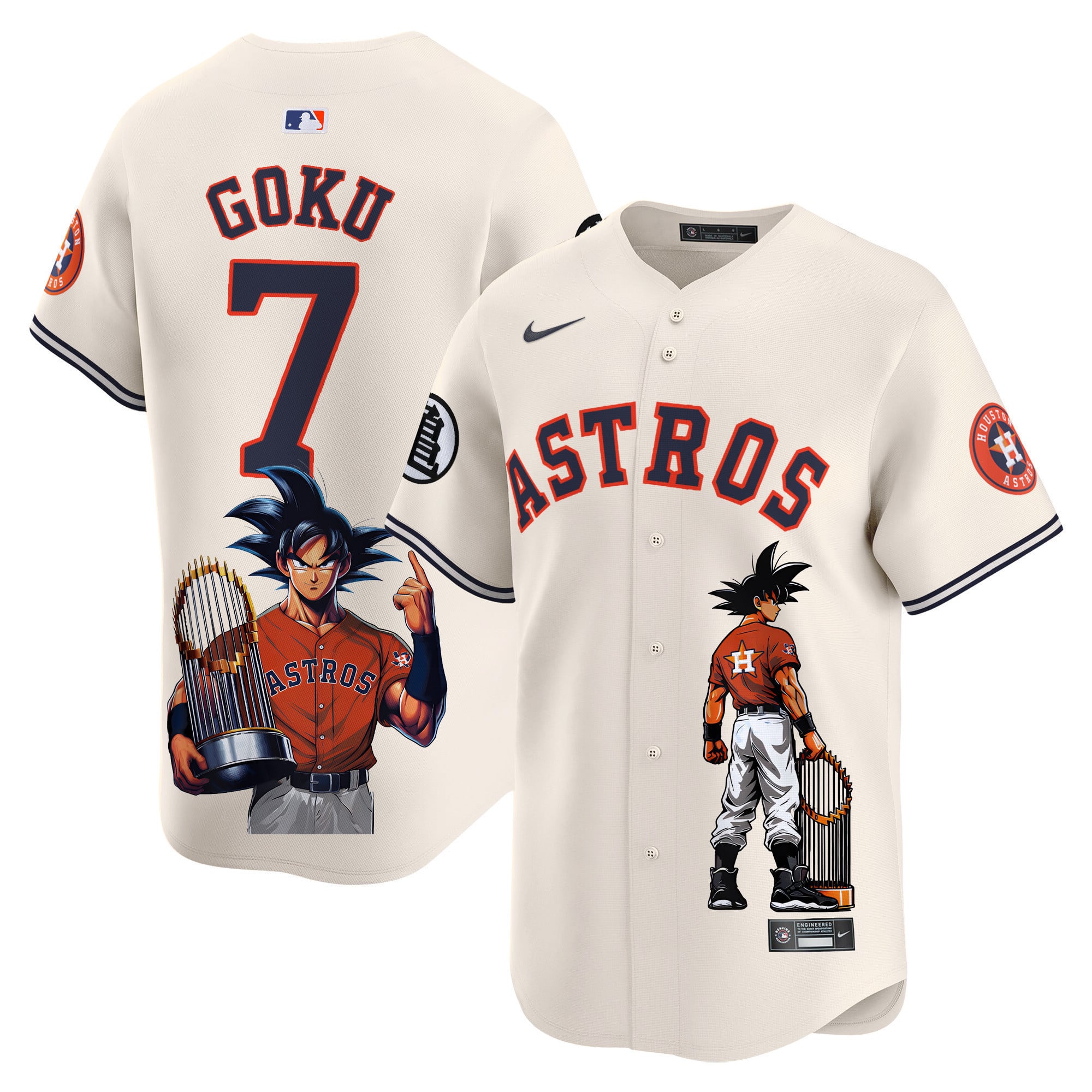 Nike Astros Goku #7 Jersey - Anime Edition