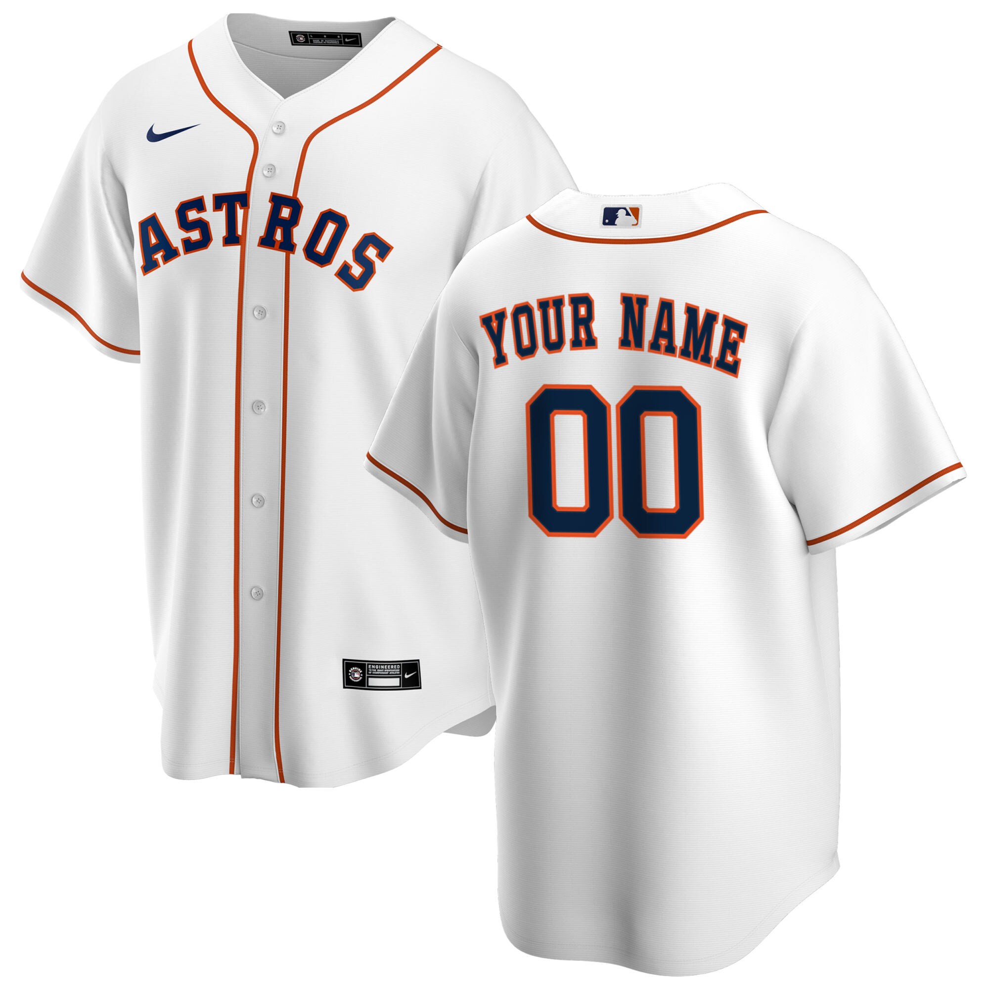 Nike Astros White Custom Jersey - Personalized MLB Apparel