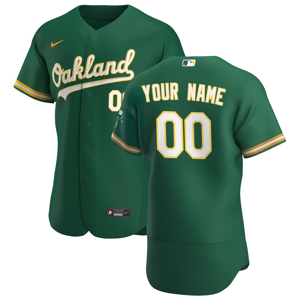 nike Athletics Green Custom Jersey - Nike Oakland Athletics Green