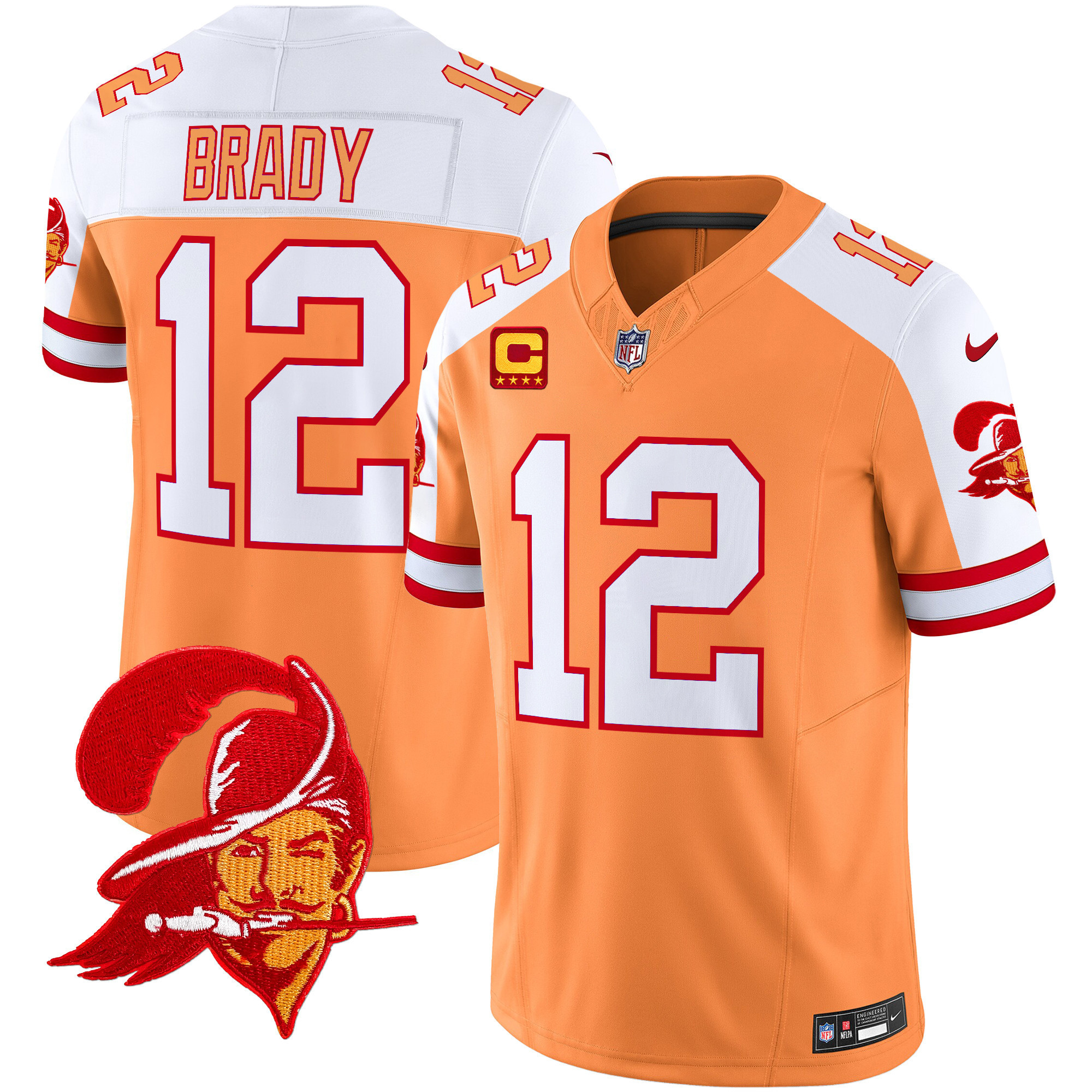 Alternative view of nike authentic Buccaneers Mayfield Orange Jersey - Nike Buccaneers