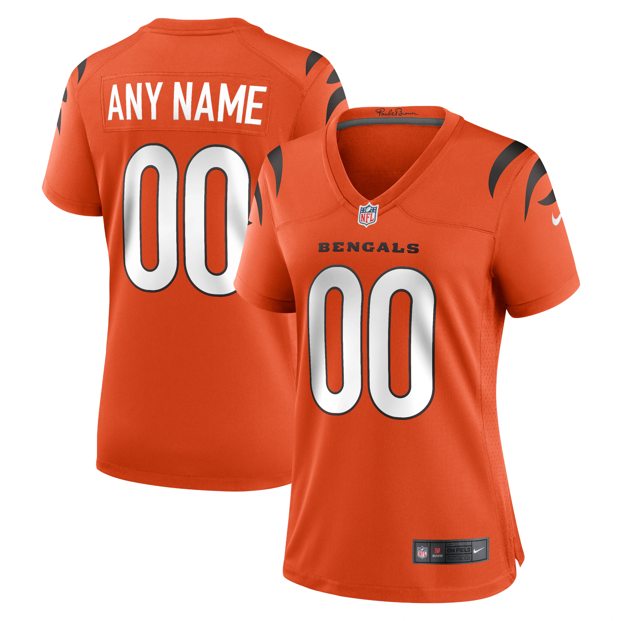 Nike Bengals Orange Custom Jersey - Women’s NFL 2
