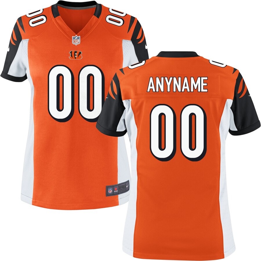 Nike Bengals Orange Custom Jersey - Women’s NFL