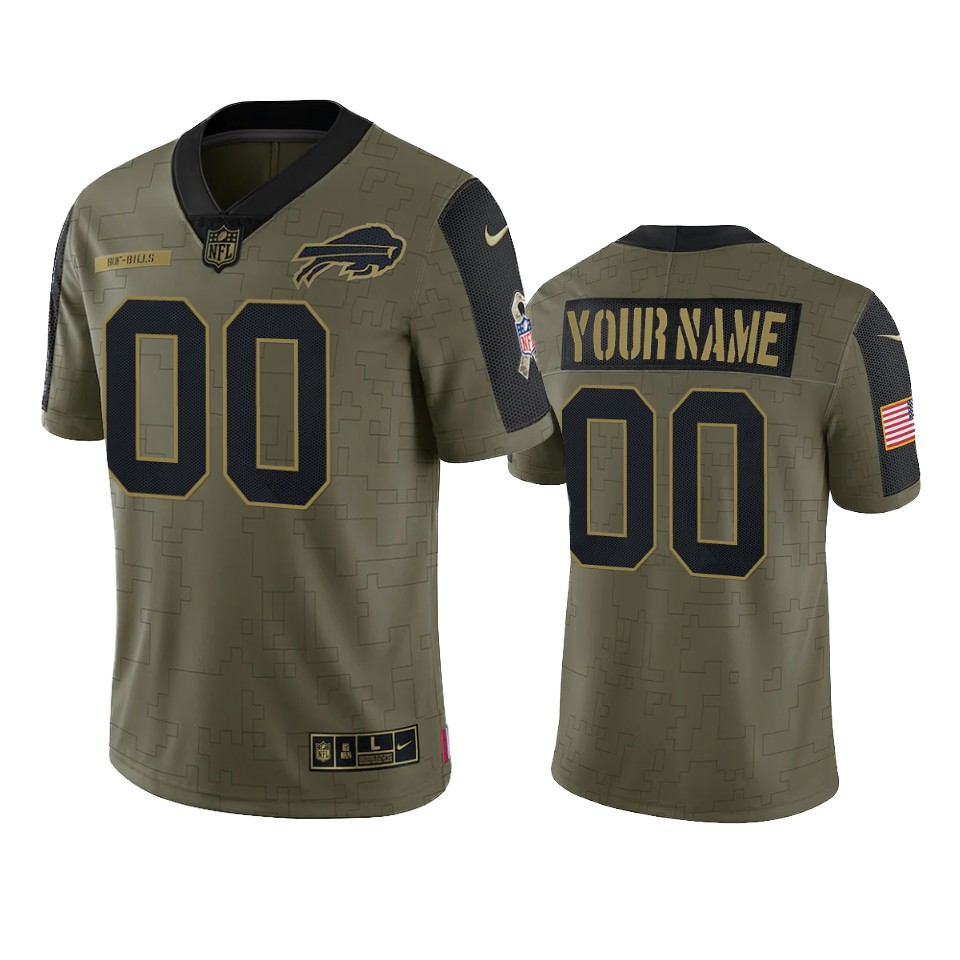 Nike Bills Olive Camo Jersey - Custom NFL Apparel