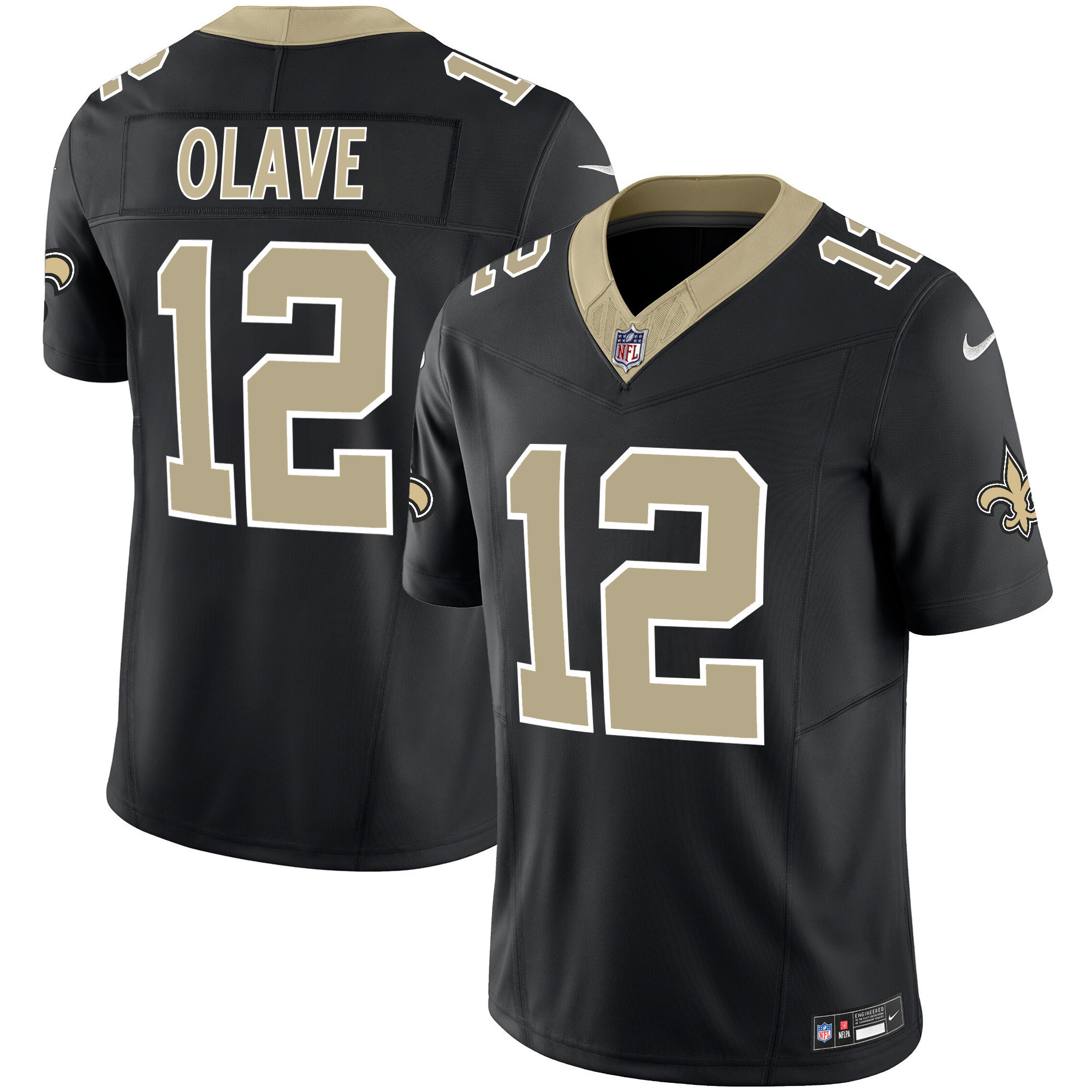 Alternative view of nike black Kamara #41 Saints Jersey - Nike Kamara #41 Saints Jersey