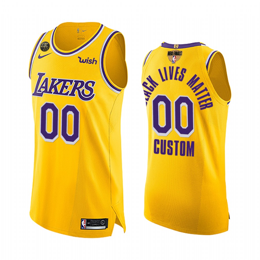 nike black Lakers Gold Custom Jersey - Nike Lakers Gold Custom Jersey