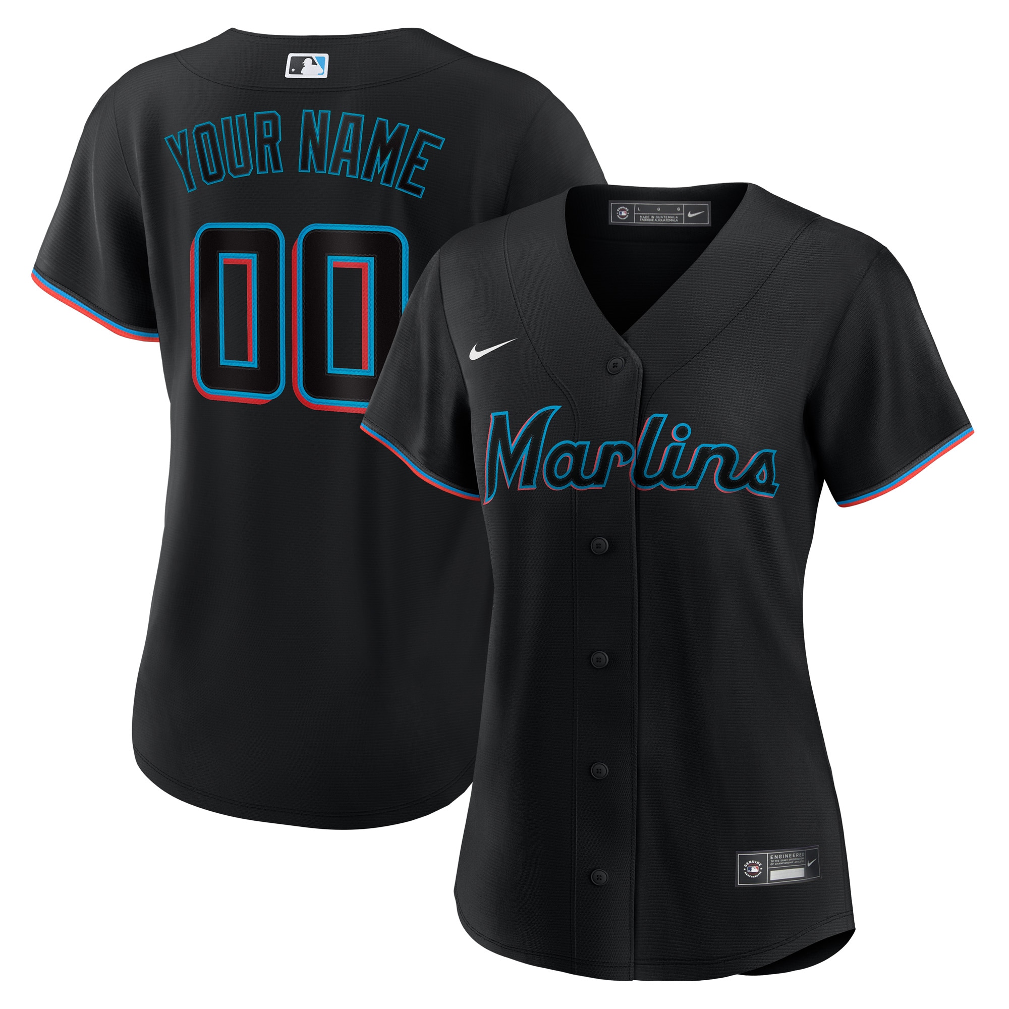 Nike Black Marlins Custom Jersey - Personalize Your Own!