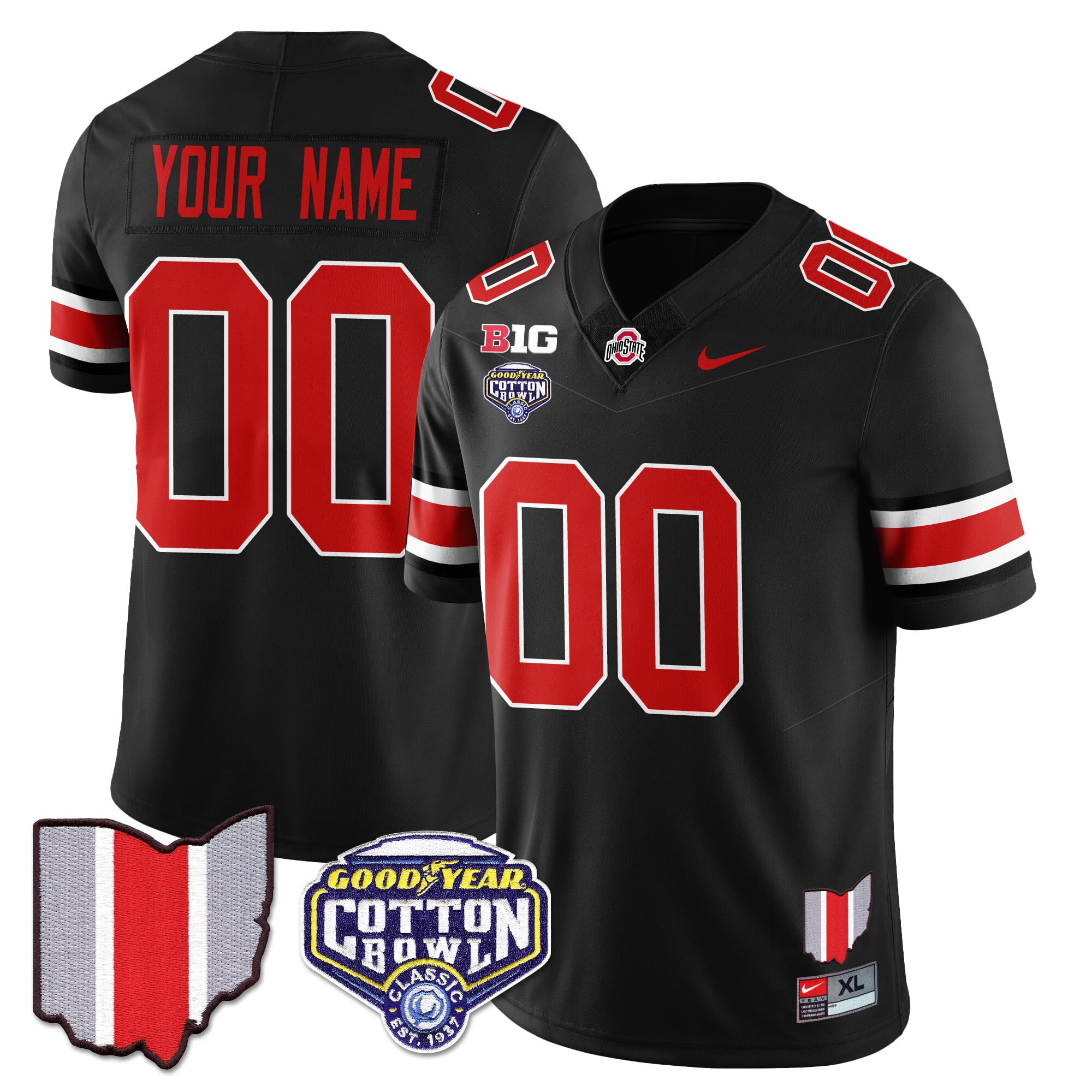 nike black Ohio State Cotton Bowl Jersey - Nike Ohio State Black