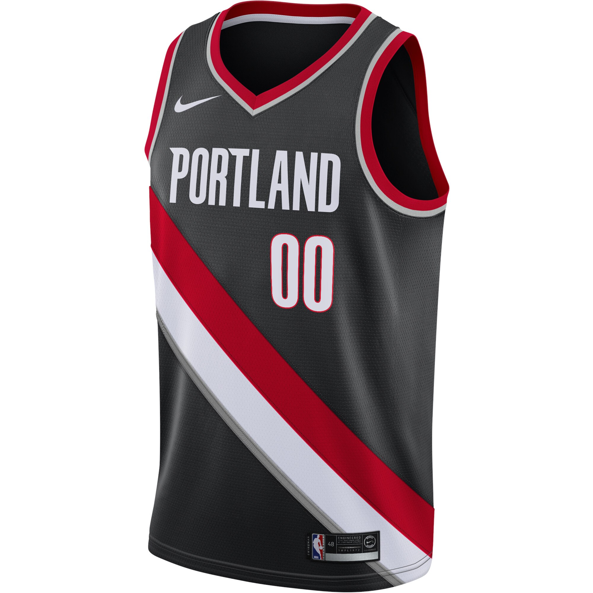 Alternative view of nike Blazers Black Custom Jersey - Nike Portland Blazers Black Jersey