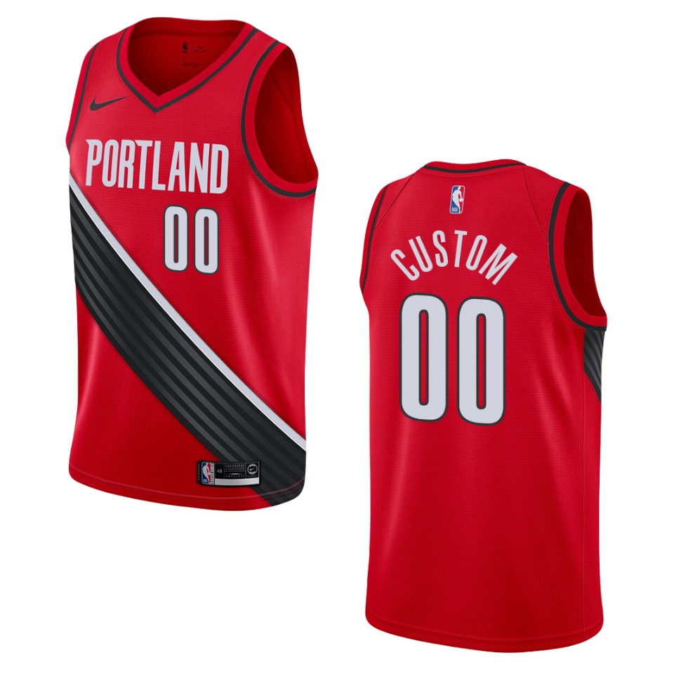 nike Blazers Red Custom Jersey - Nike Portland Blazers Red Custom