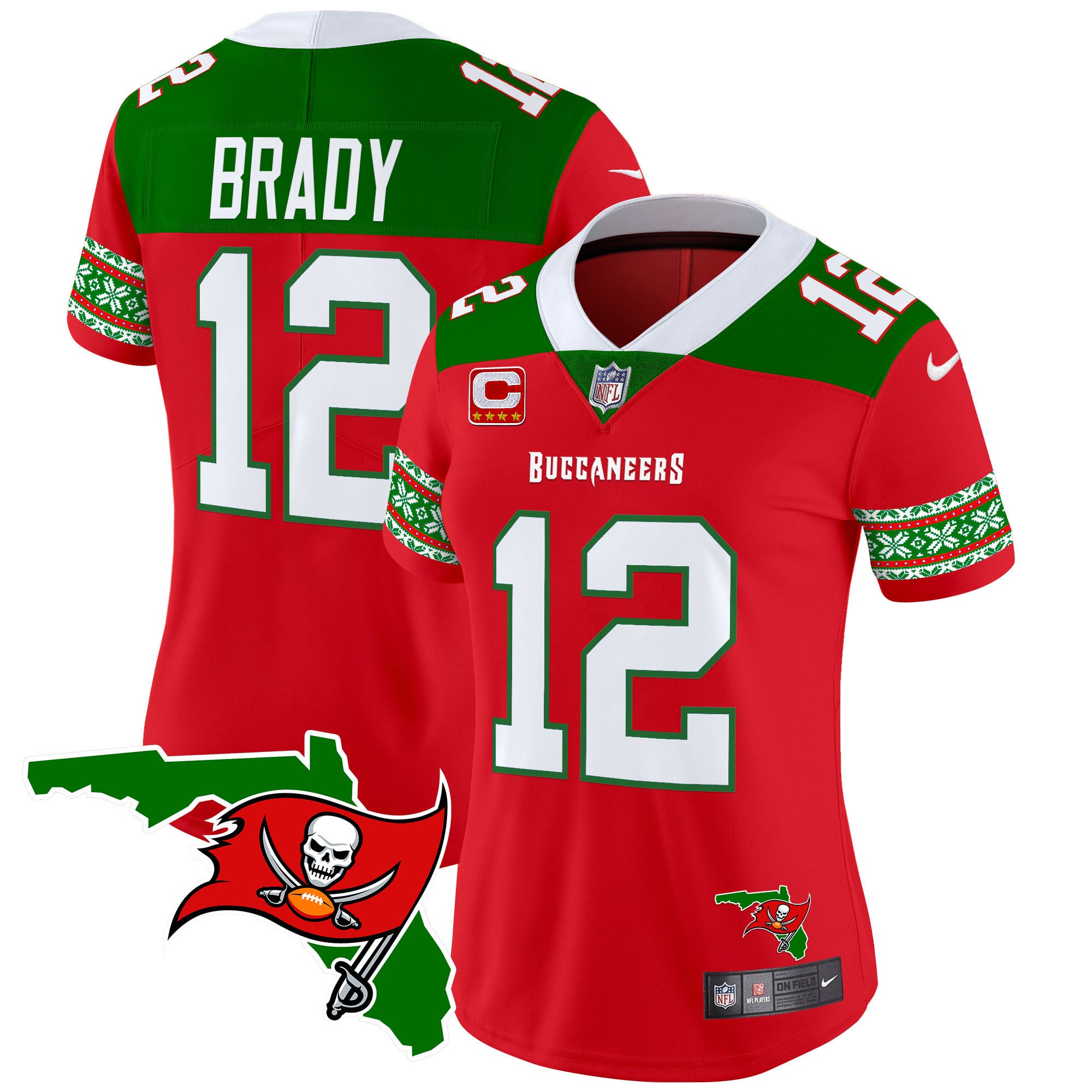 Nike Brady Buccaneers Holiday Jersey - Red/Green Limited Edition