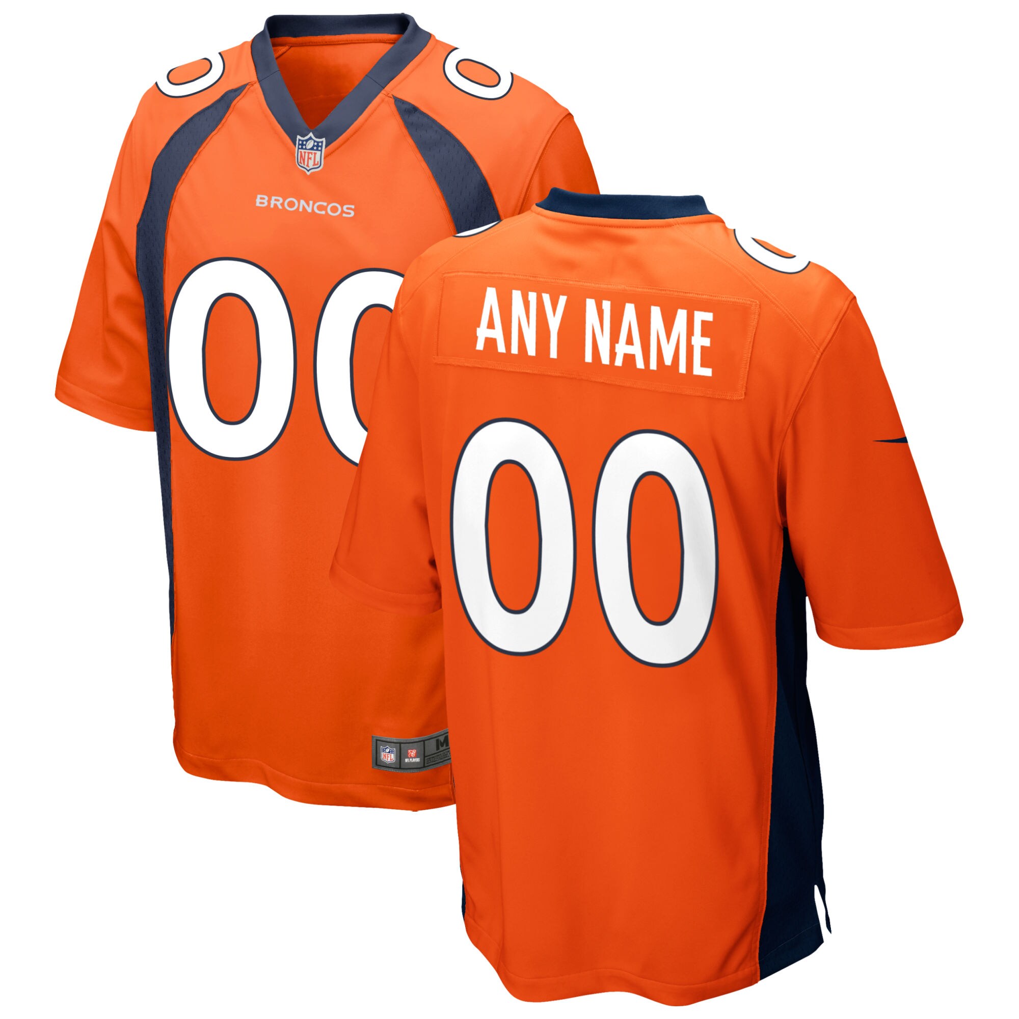 Nike Broncos Orange Custom Jersey - Personalize Your Style! 3