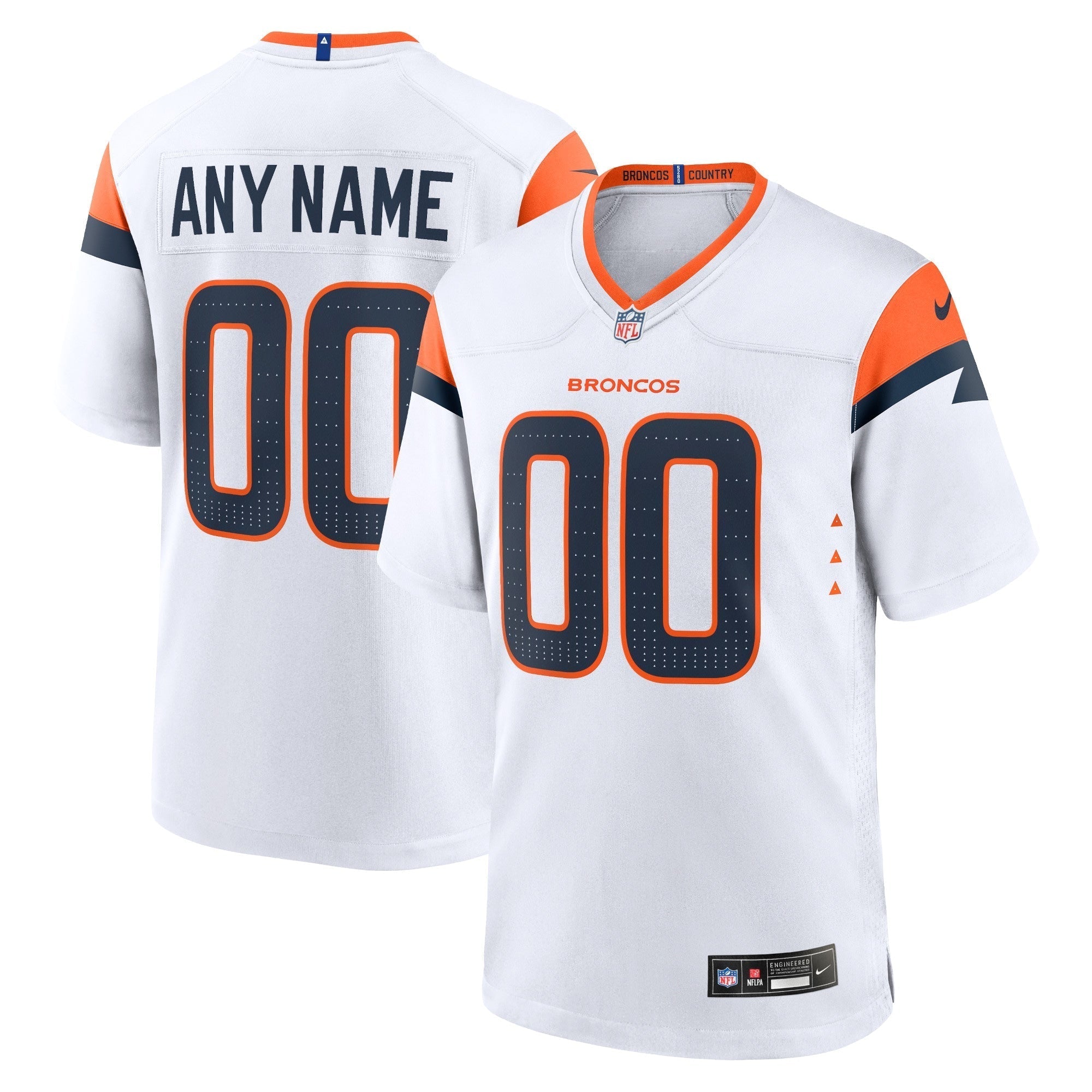 Nike Broncos White Jersey - Customizable NFL Gear