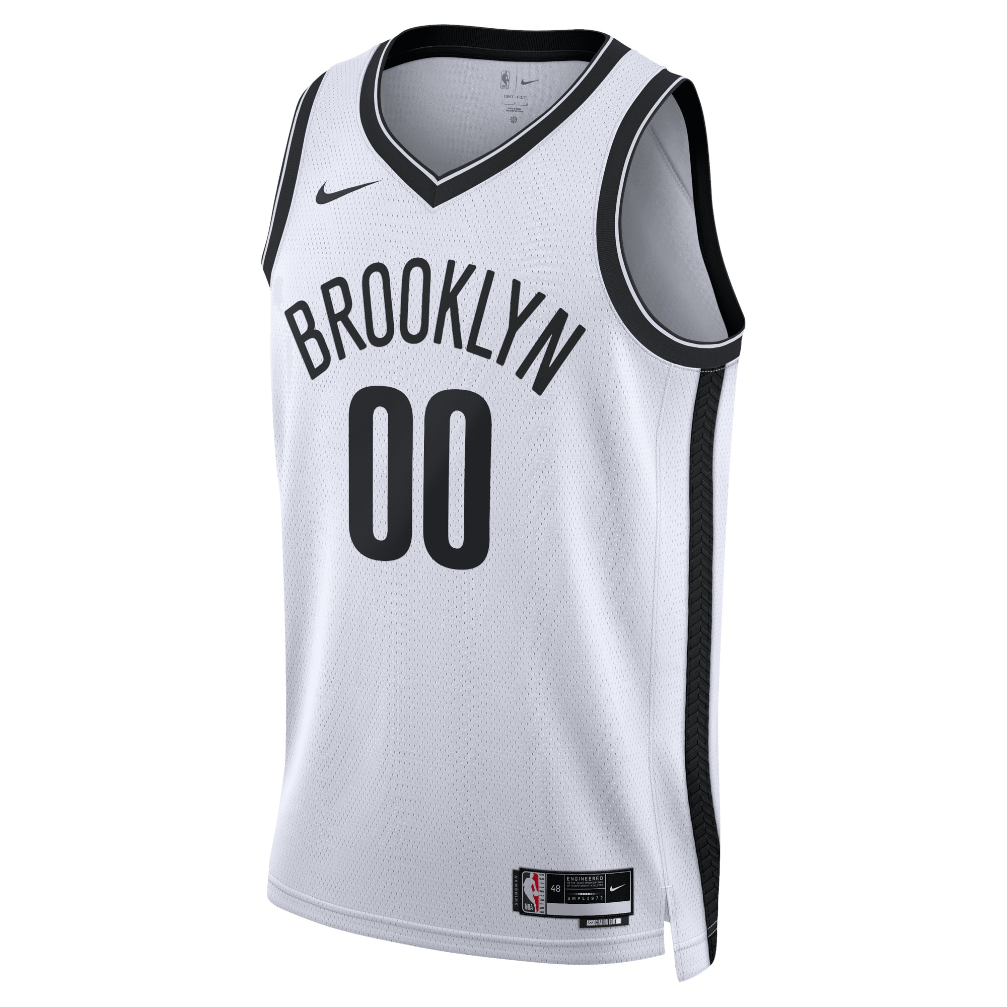 Alternative view of Nike Brooklyn Nets White Jersey - Custom Name & Number