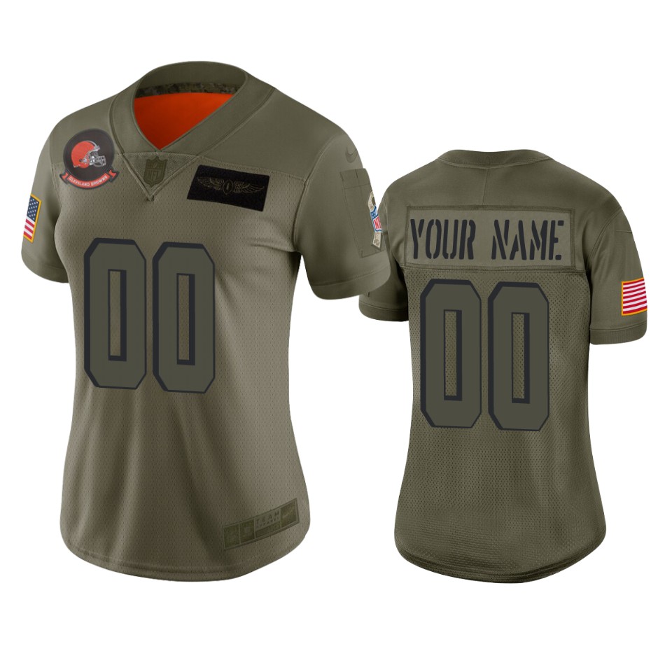 nike Browns Olive Custom Jersey - Browns Olive Custom Jersey - Nike