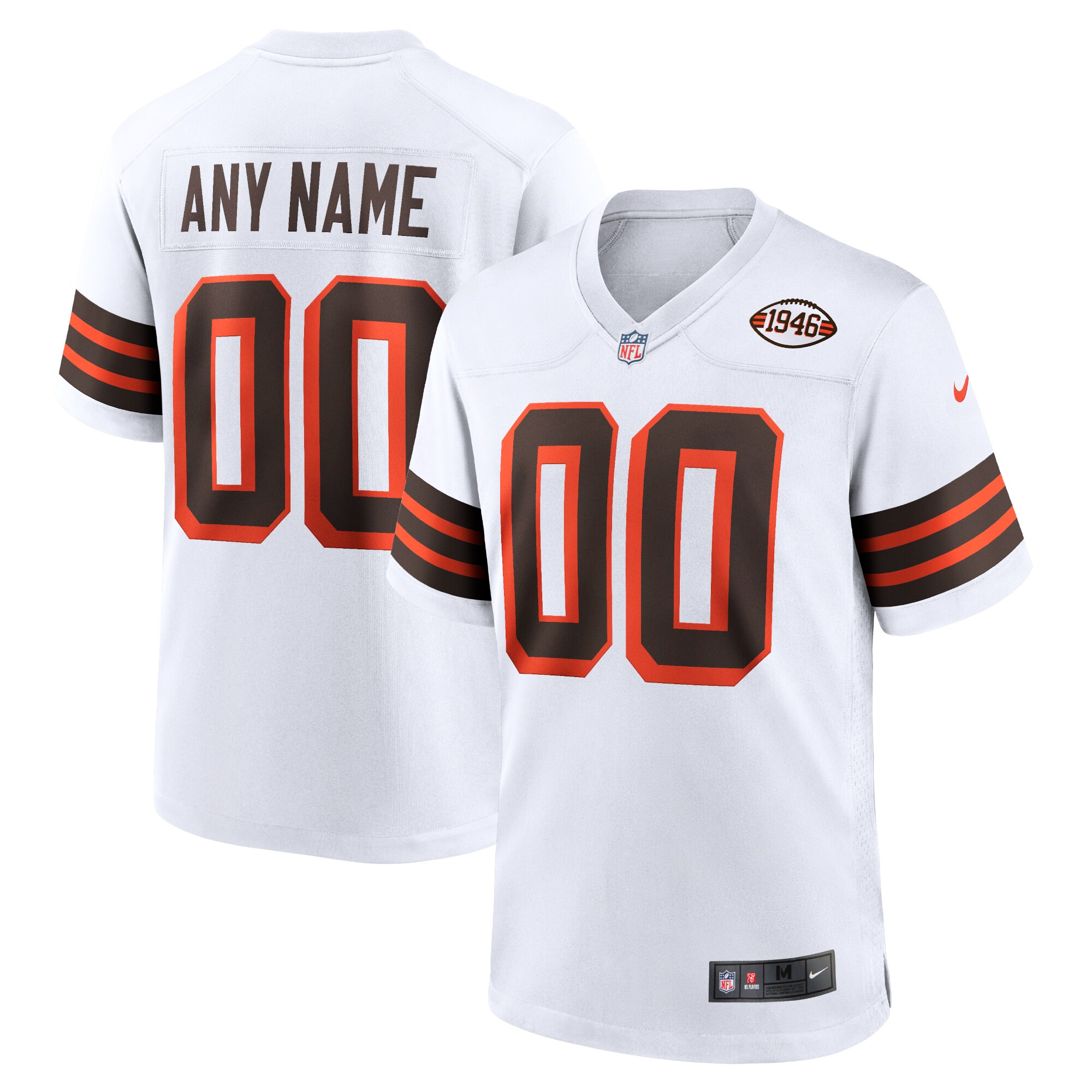 Nike Browns White Throwback Jersey - Customize Yours!
