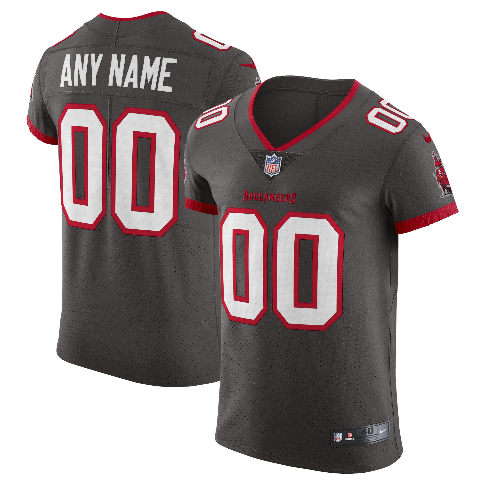 Nike Buccaneers Anthracite Custom Jersey - Personalized