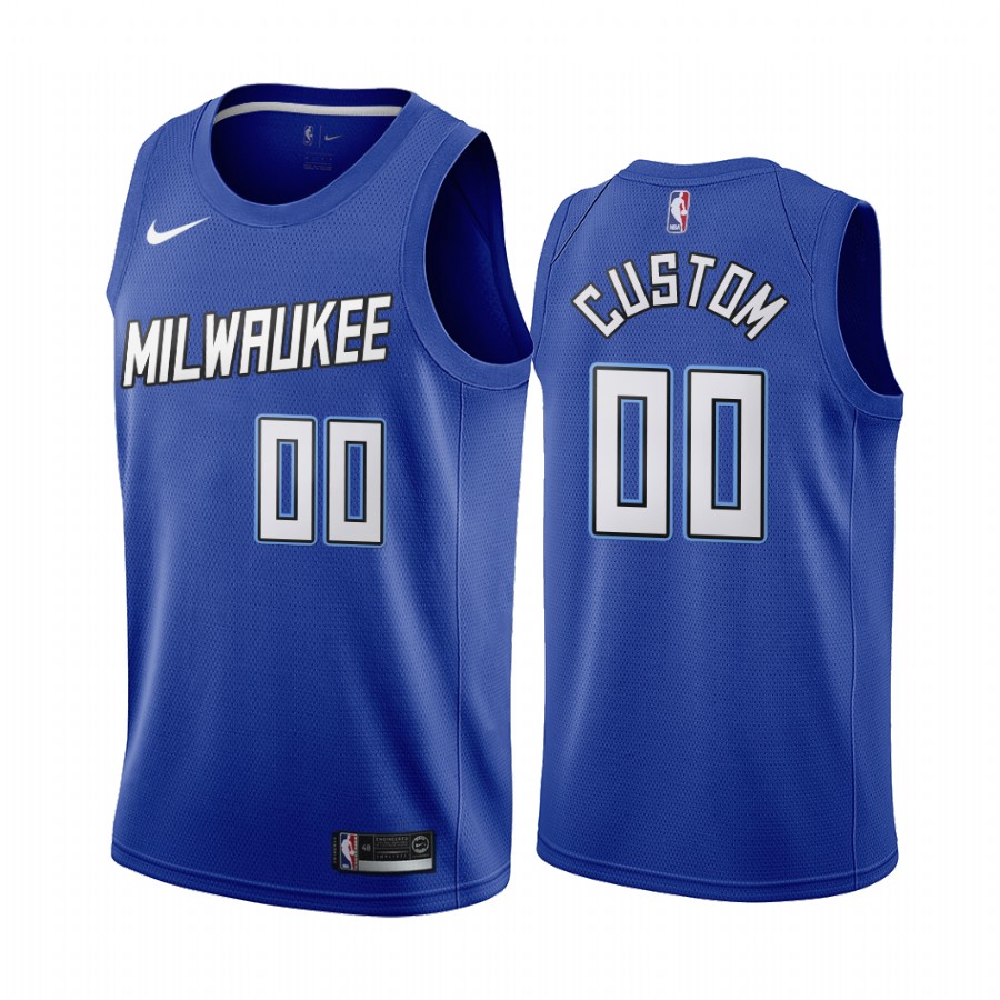 nike Bucks Blue Custom Jersey - Nike Milwaukee Bucks Blue Custom