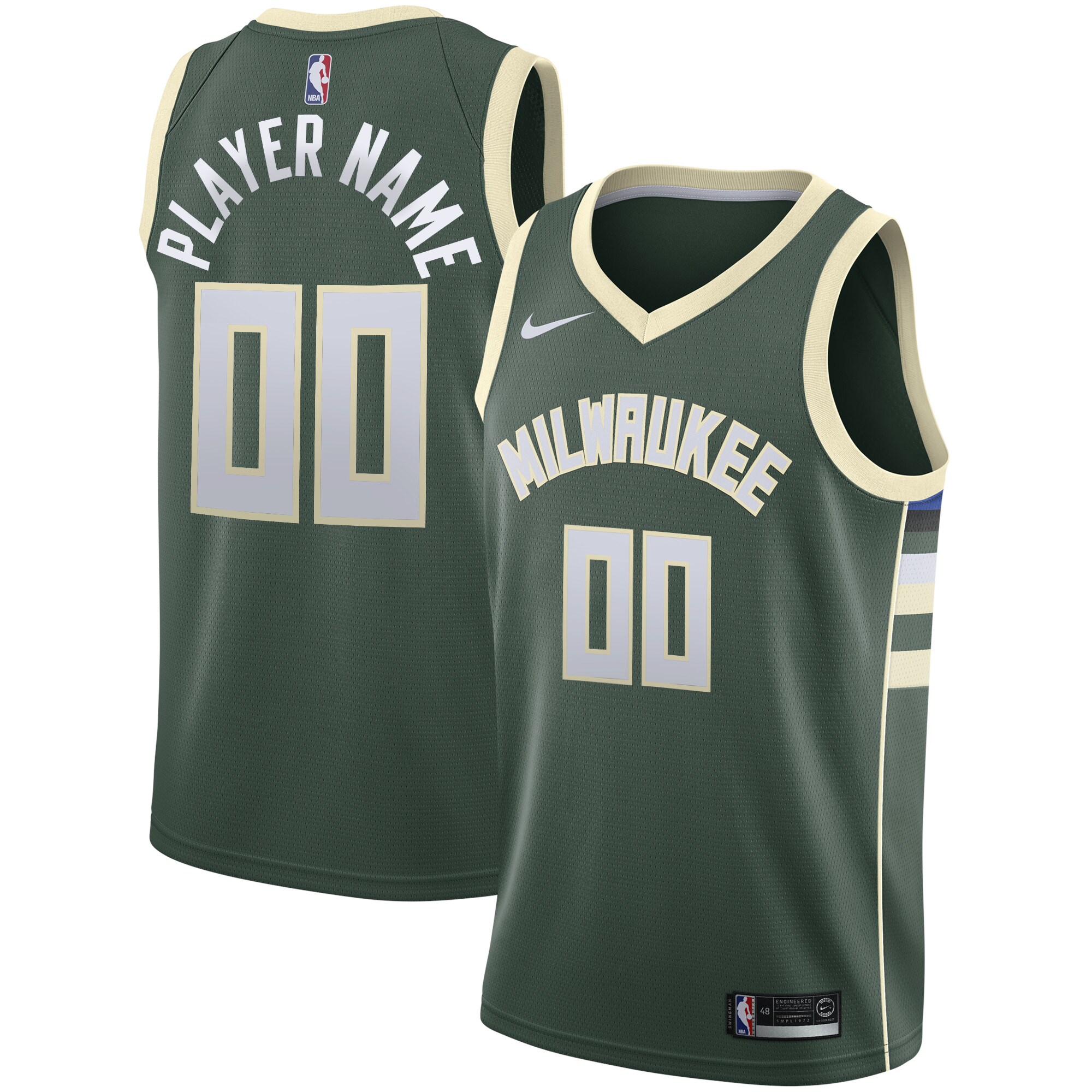 Alternative view of Nike Bucks Green Jersey - Personalized Edition