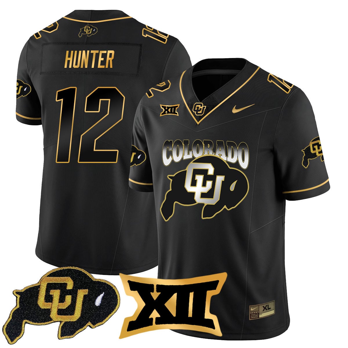Nike Buffaloes Hunter Black Jersey - Nike Colorado Buffaloes Hunter