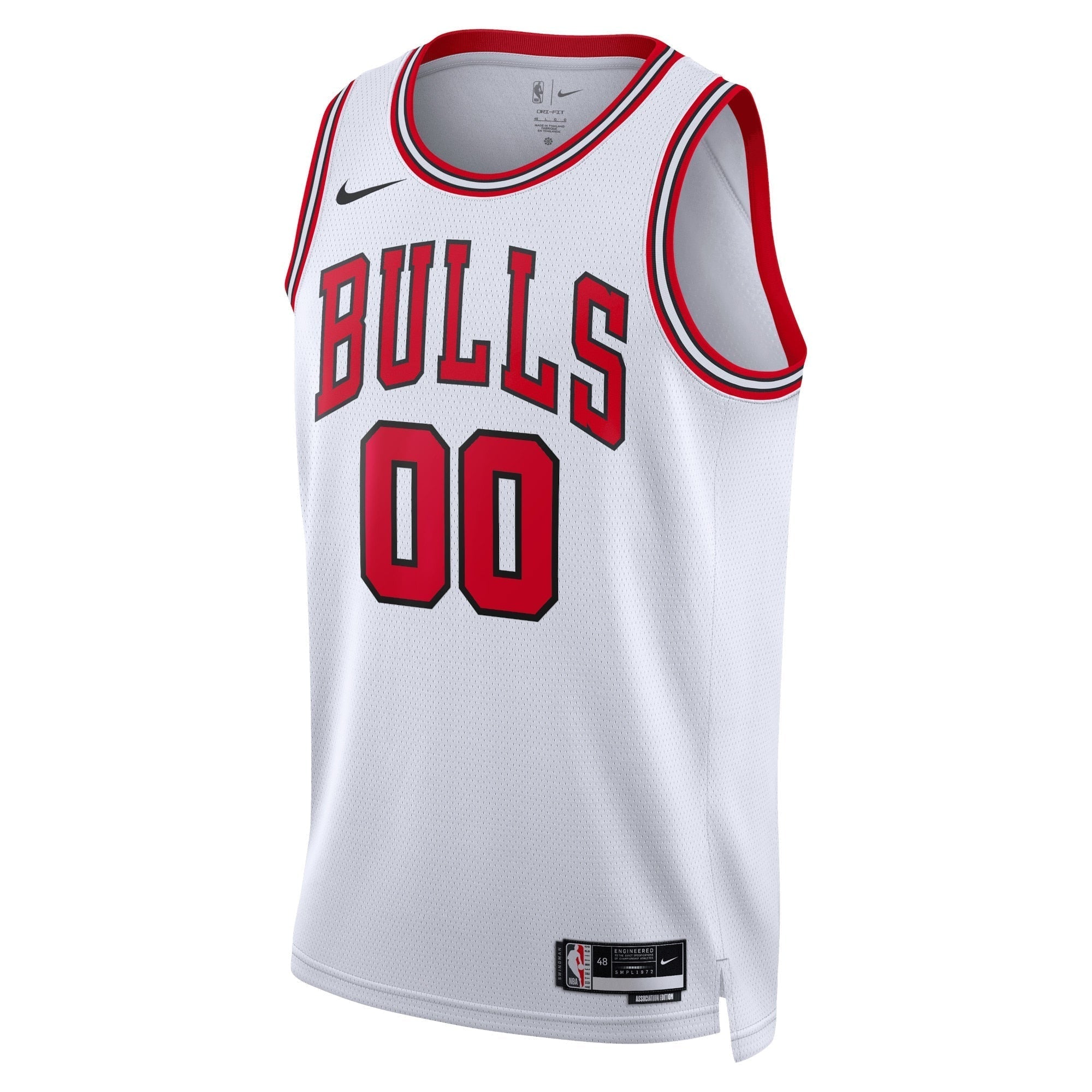 Alternative view of Nike Bulls Custom Jersey - Nike Bulls White Association Edition Jersey