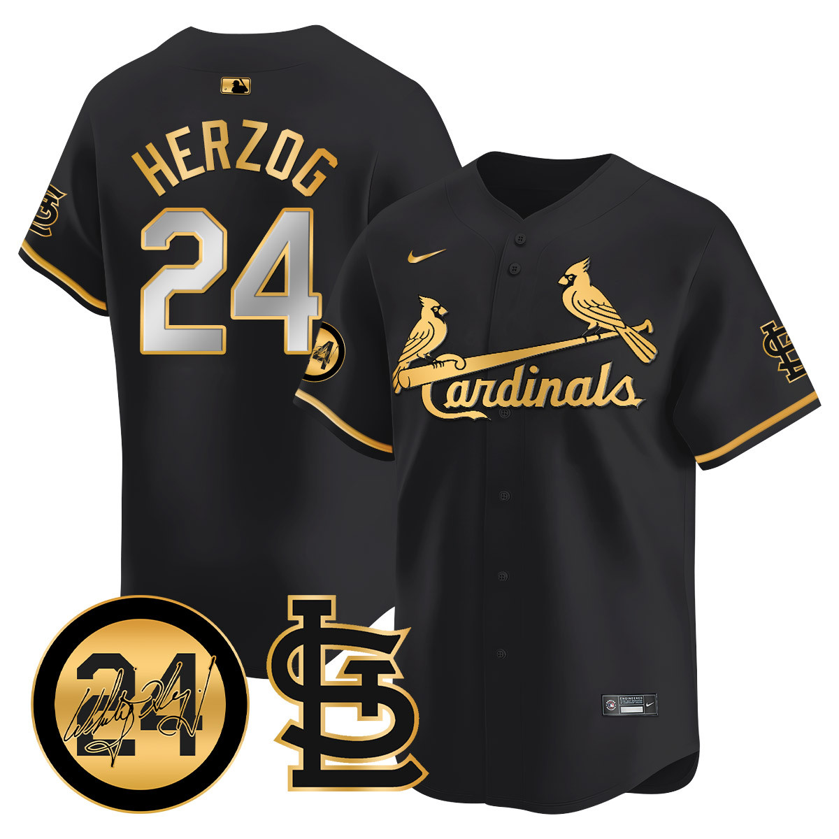 nike Cardinals Black Gold Jersey - Nike St. Louis Cardinals Black Gold