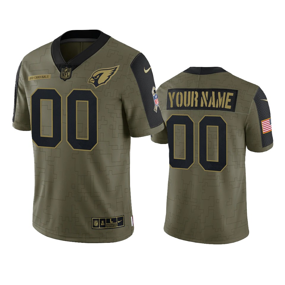 Nike Cardinals Olive Salute Jersey - Personalized NFL Style