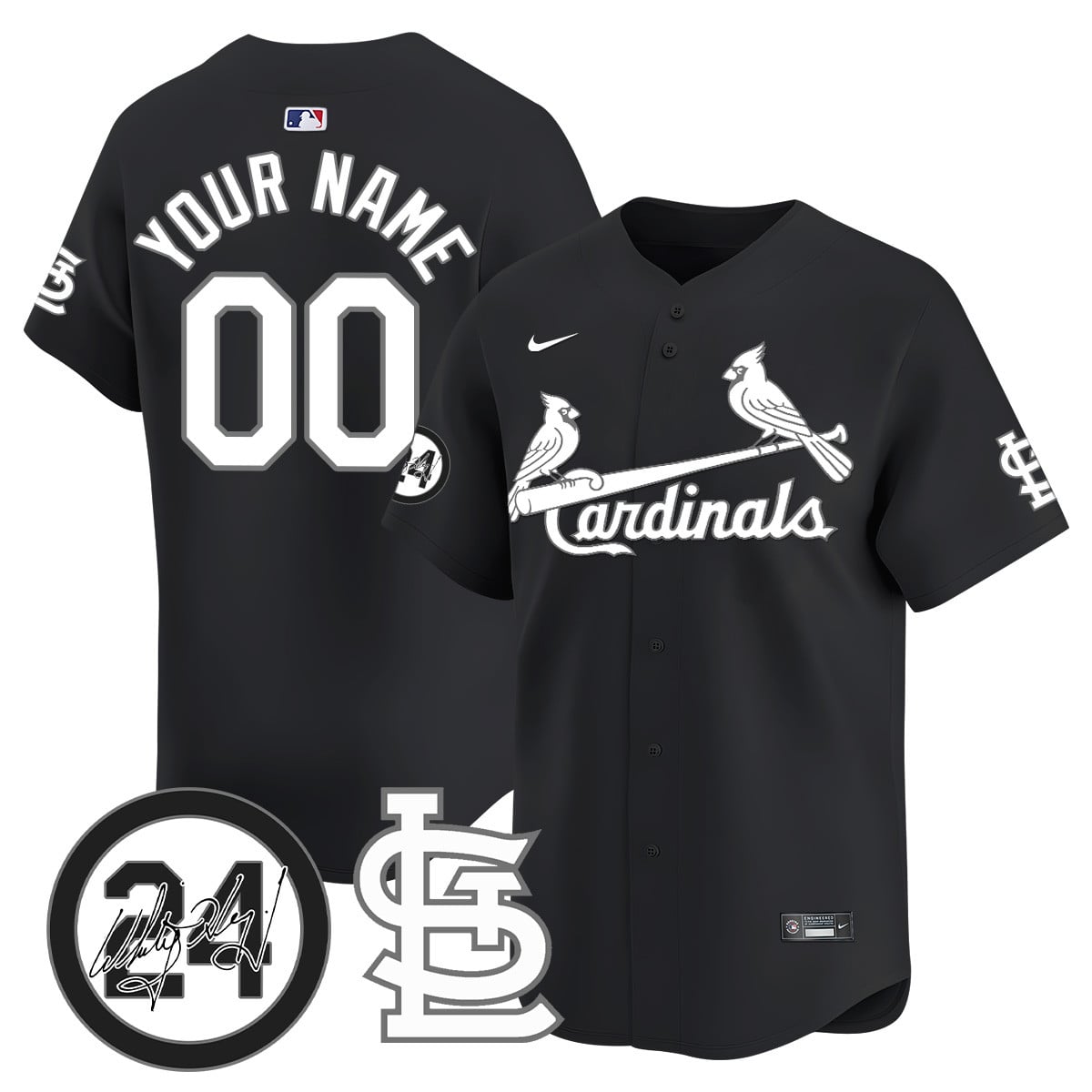 Alternative view of Nike Cardinals White Home Jersey - Personalized Baseball Gear