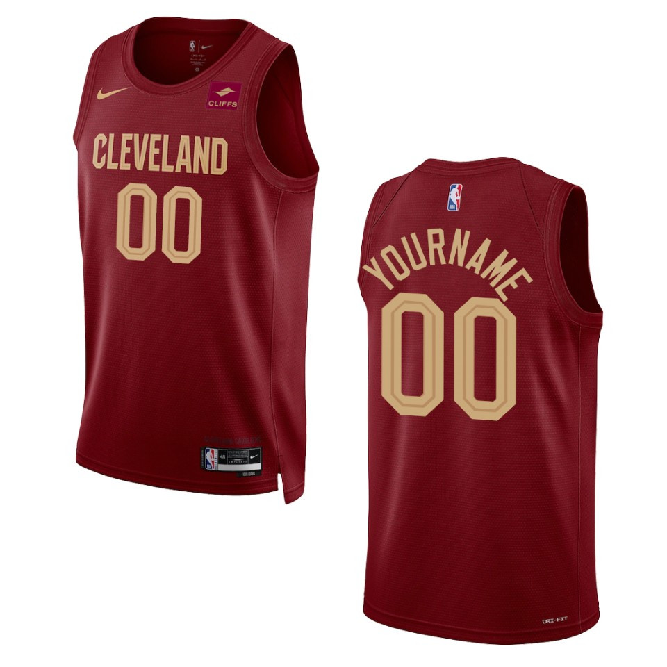 Nike Cavaliers Maroon Custom Jersey - Association Edition