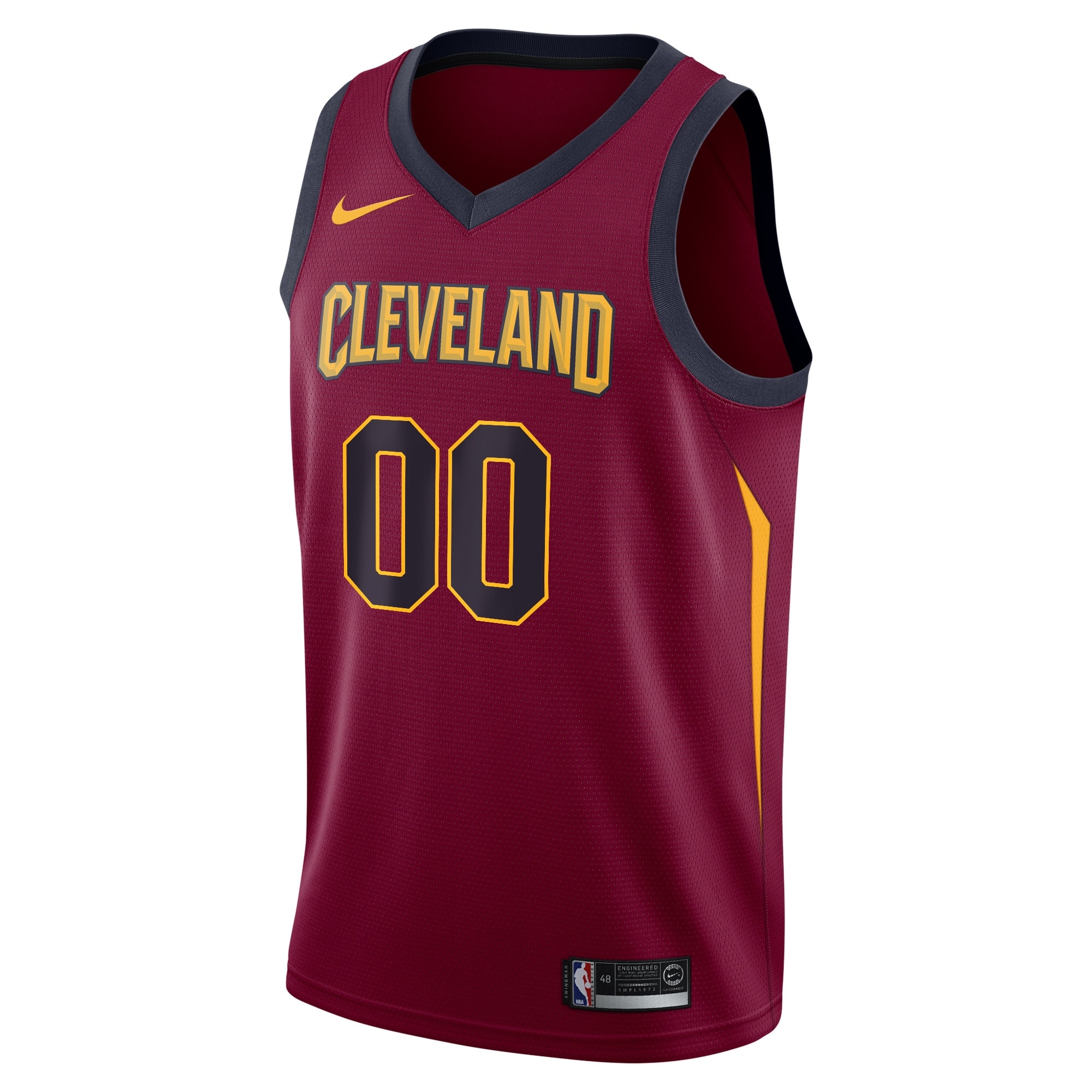 Alternative view of Nike Cavs Maroon Jersey - Customizable Name & Number