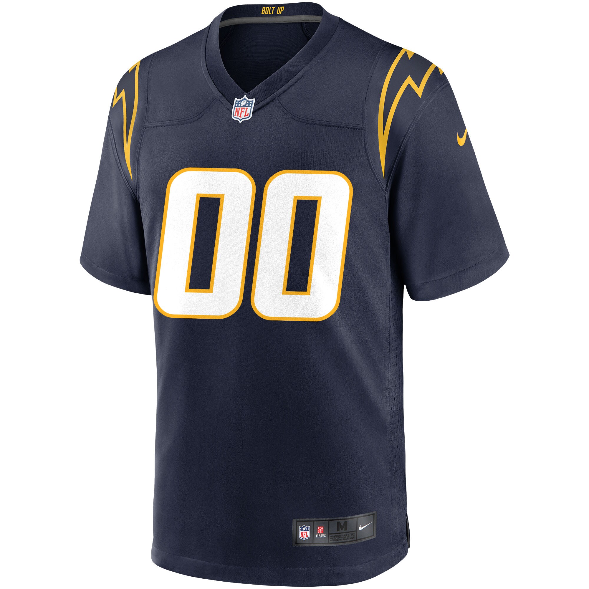 Alternative view of Nike Chargers Navy Custom Jersey - Personalize Your Game! 2