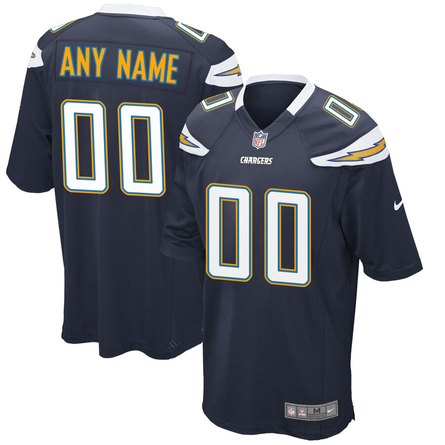 Nike Chargers Navy Personalized Jersey - Custom NFL Gear