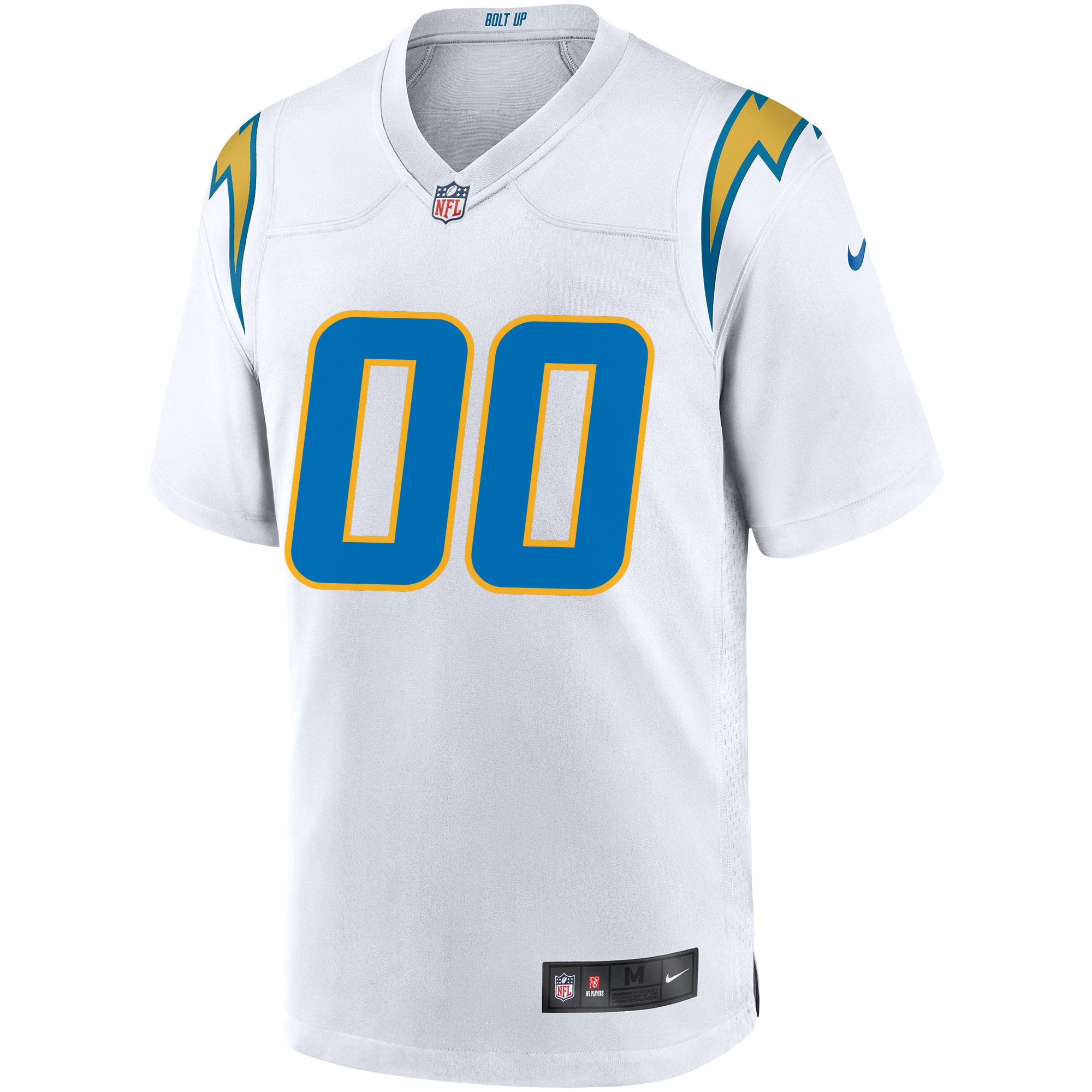 Alternative view of Nike Chargers White Custom Jersey - Personalize Your Team Style!