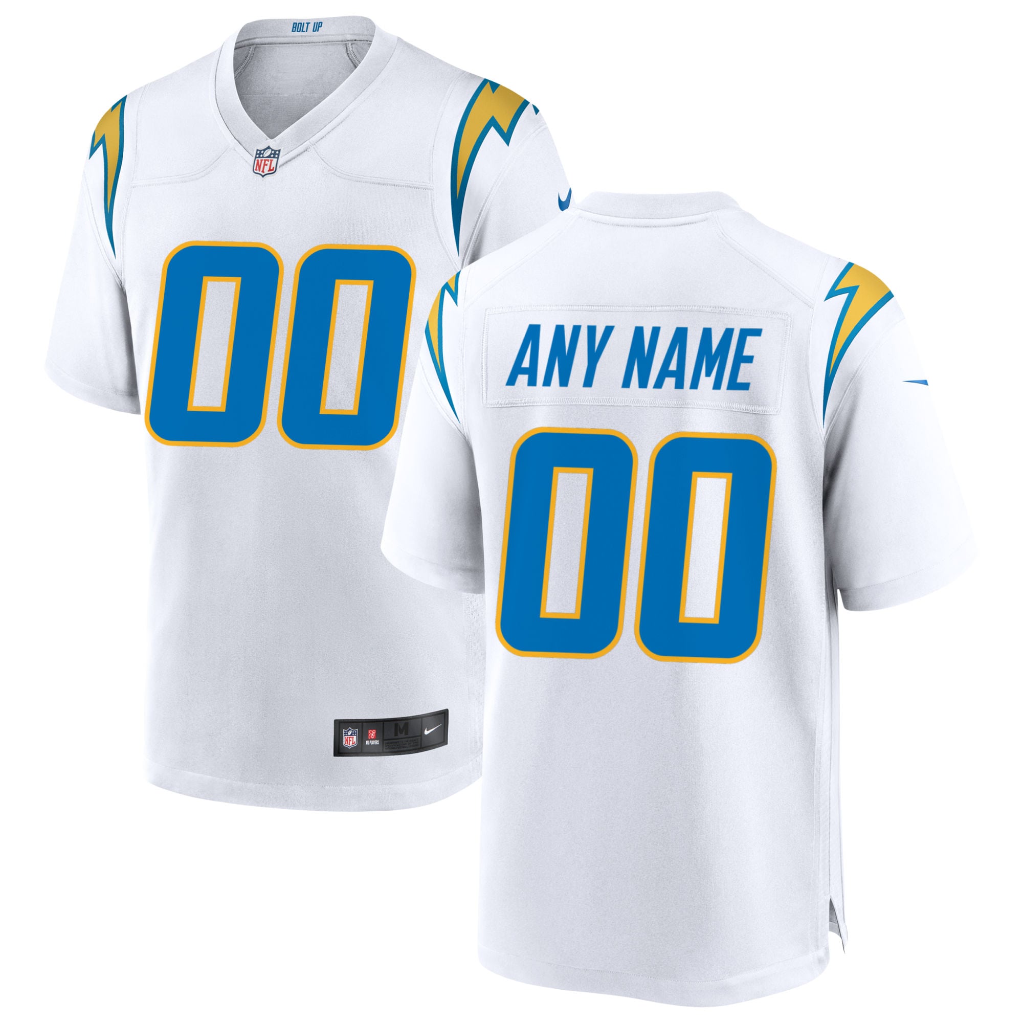 Nike Chargers White Custom Jersey - Personalize Your Team Style!