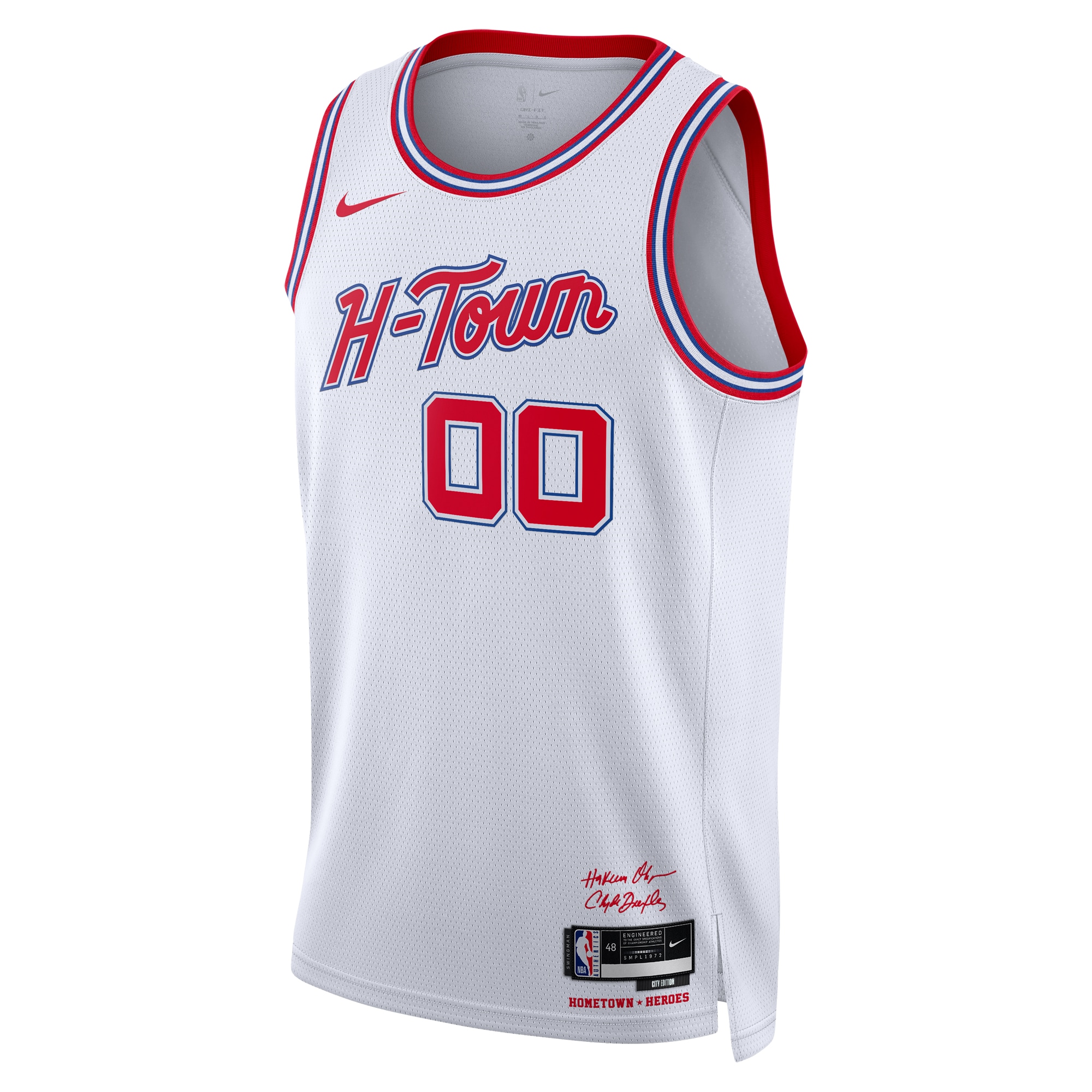 Alternative view of nike city Rockets H-Town White Jersey - Nike Rockets H-Town White