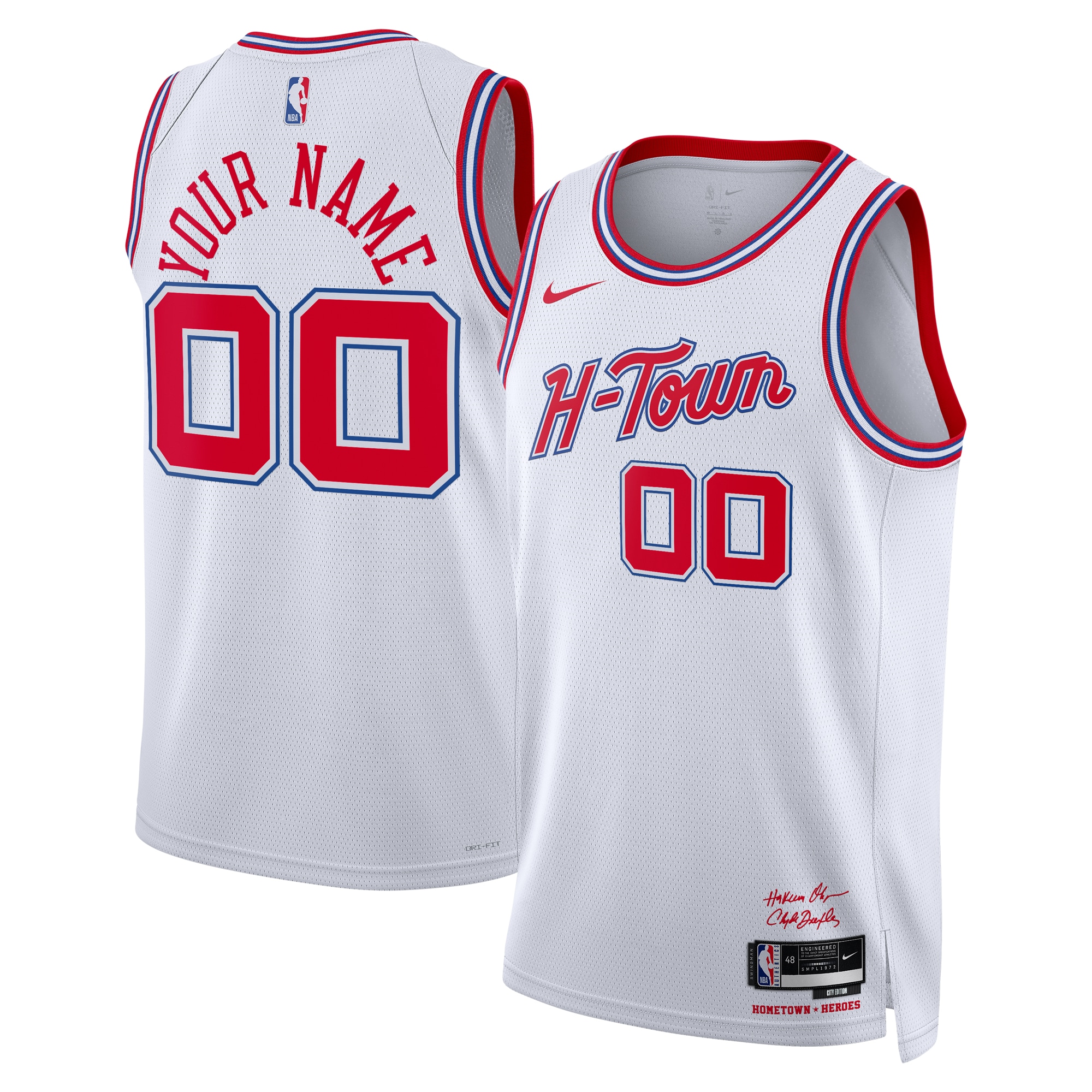 nike city Rockets H-Town White Jersey - Nike Rockets H-Town White