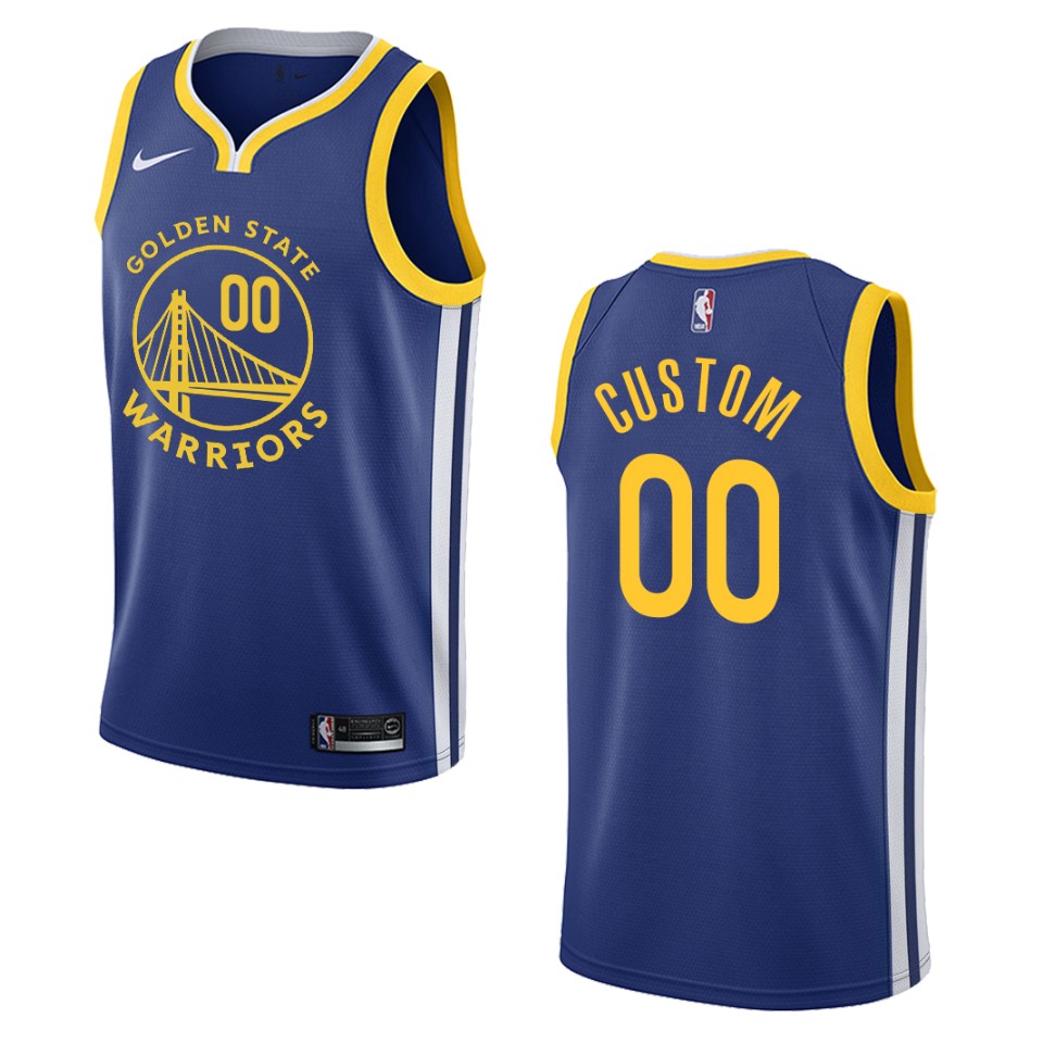 nike city Warriors Blue Custom Jersey - Nike Warriors Blue Custom