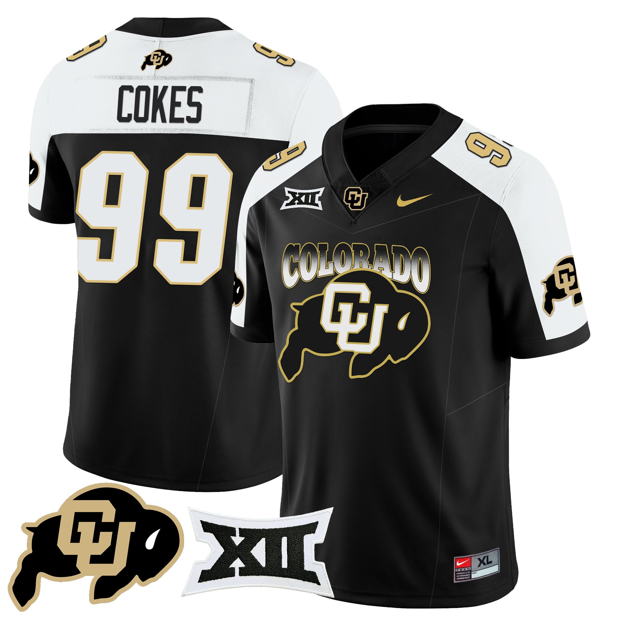 Nike Colorado Buffaloes #99 Jersey - Black & Gold Edition