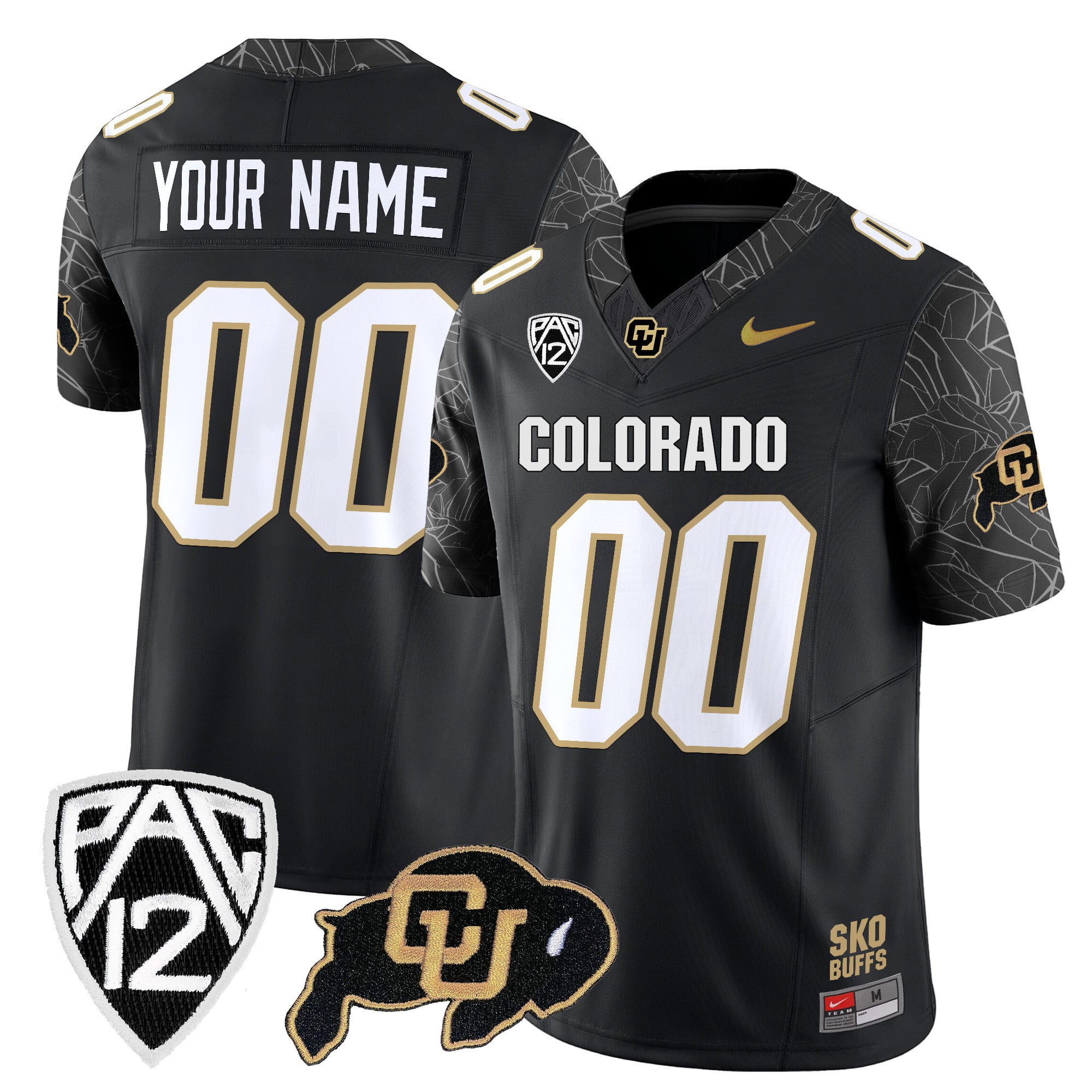 Alternative view of Nike Colorado Buffaloes Black Football Jersey