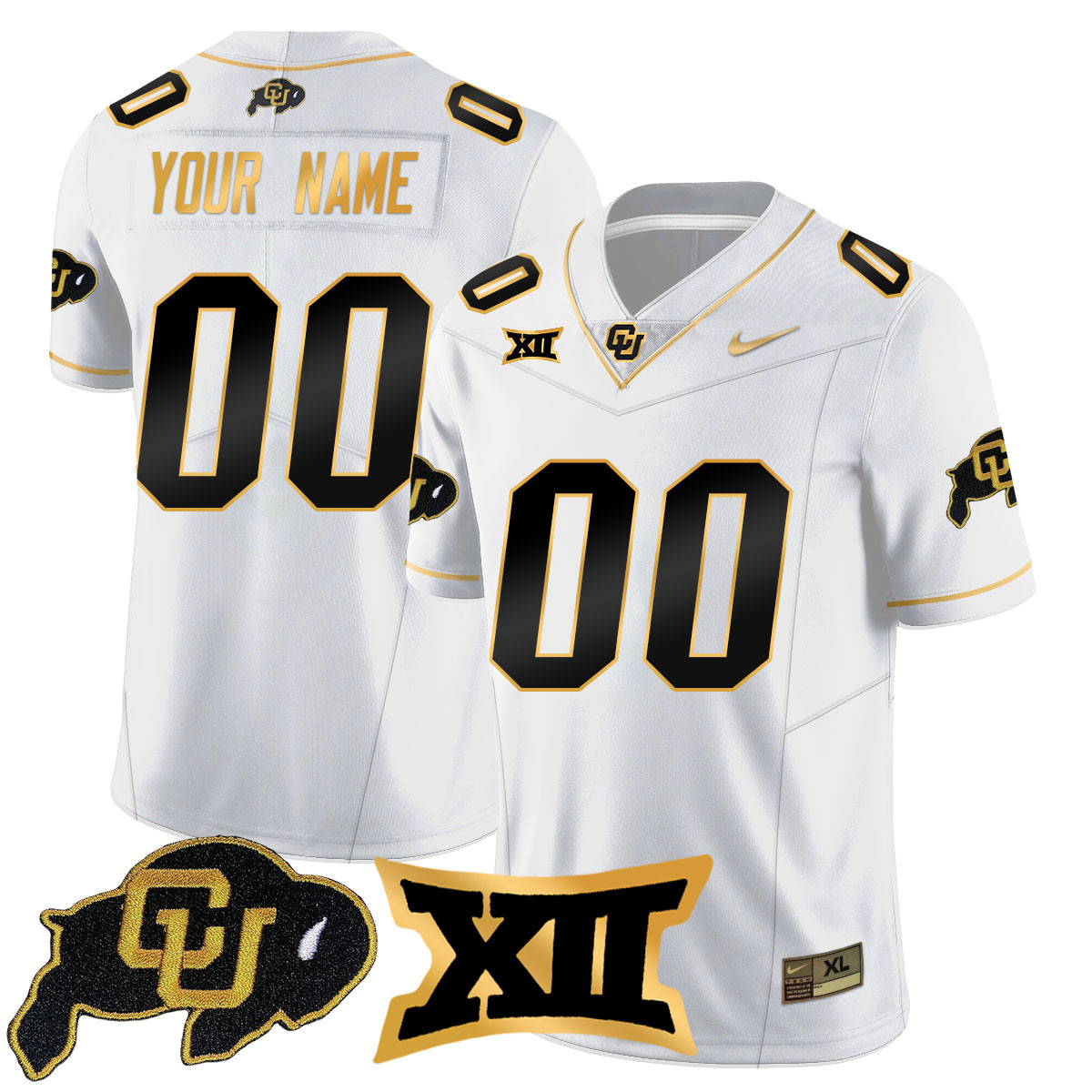 Alternative view of Nike Colorado Buffaloes Black Football Jersey - Personalized