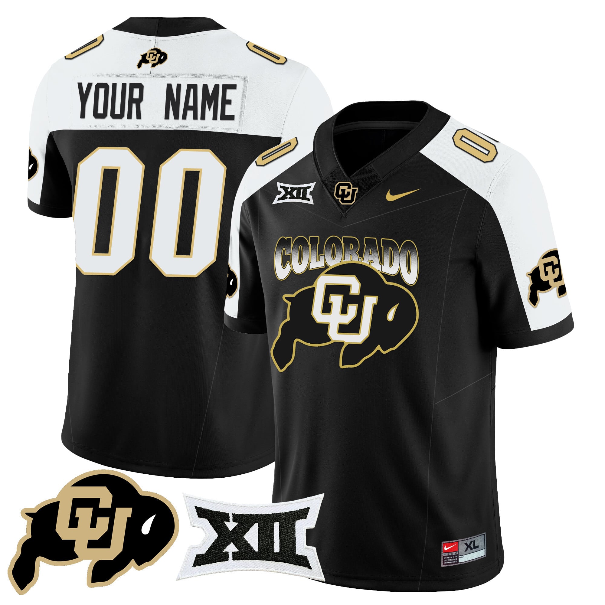 Nike Colorado Buffaloes Custom Black Jersey