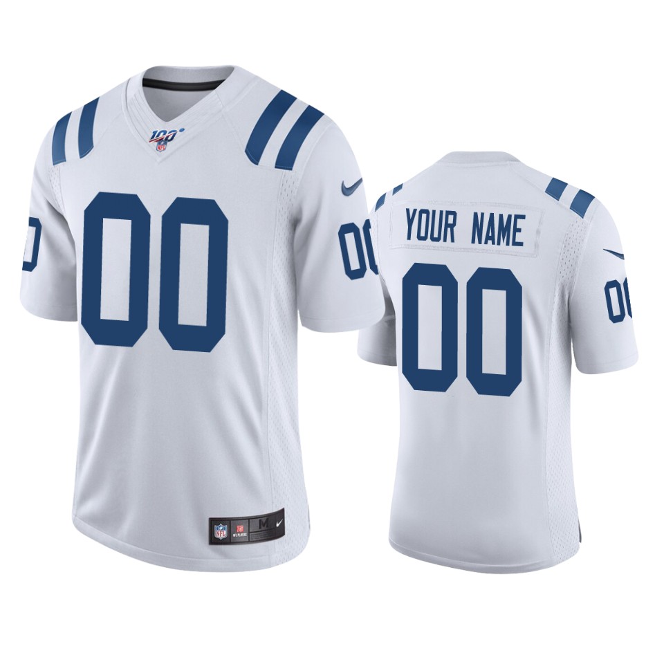 Nike Colts White Custom Jersey - Indianapolis NFL