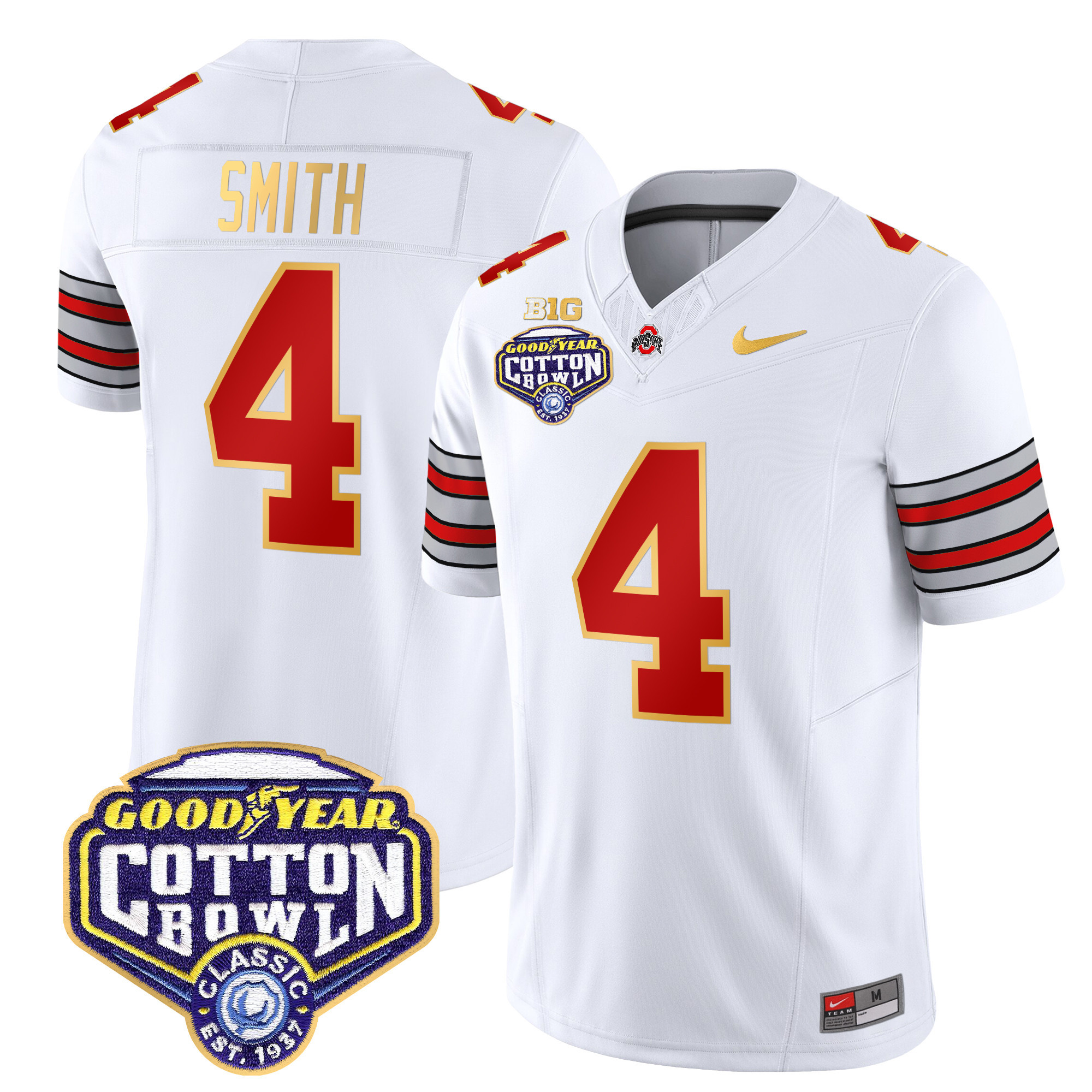 nike cotton Ohio State Smith #4 Jersey - Nike Ohio State Smith #4