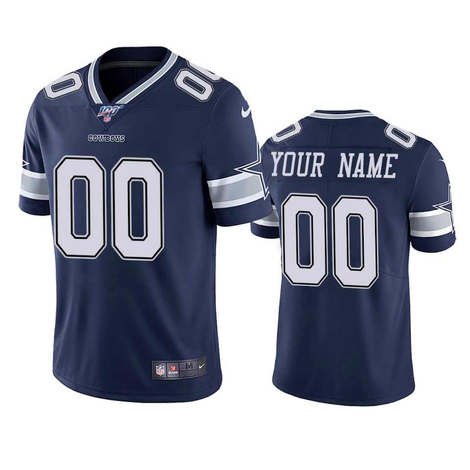 Nike Cowboys Navy Custom Jersey - Personalized NFL Style